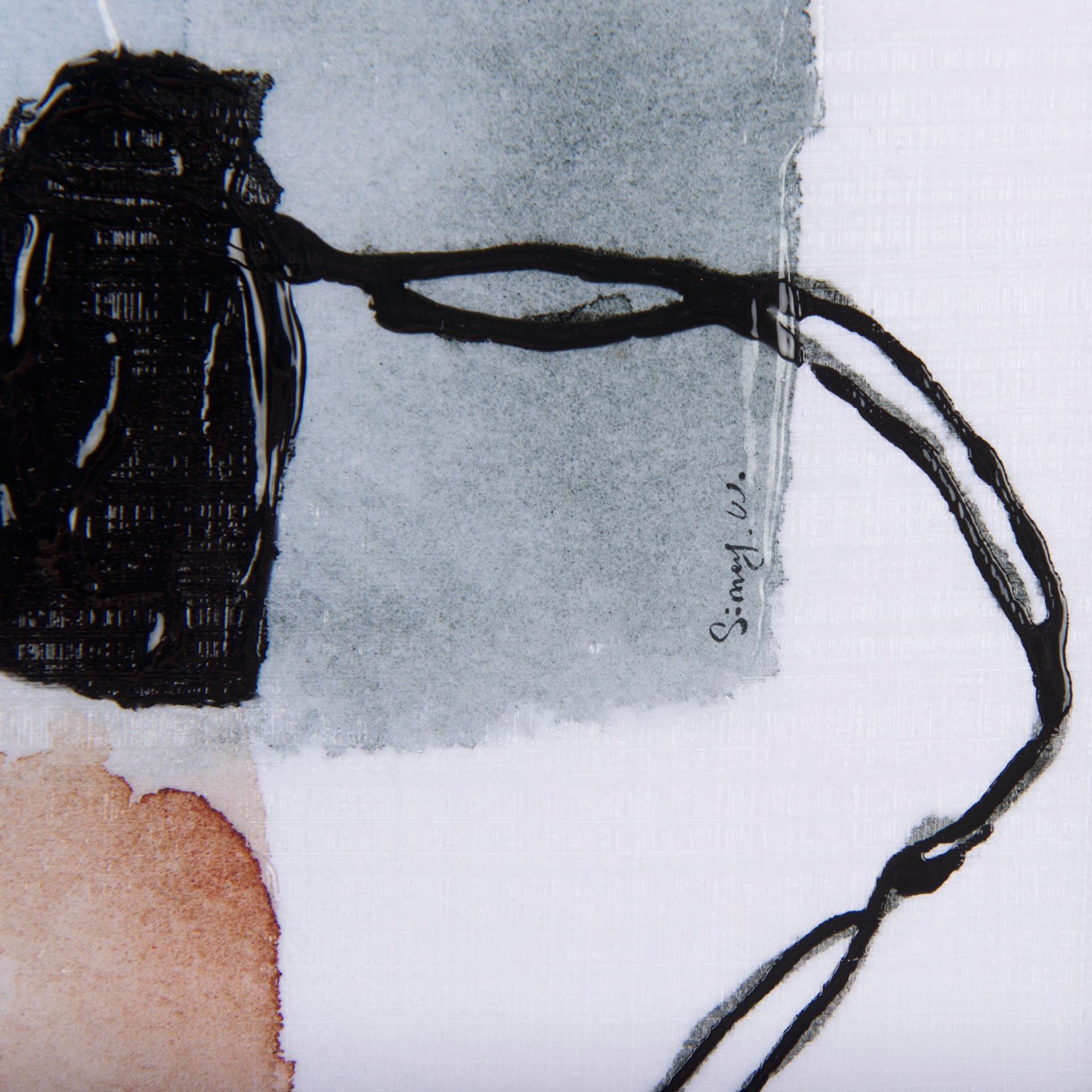 A Cloudy Afternoon IV by Mercana Studio a Hand Embellished Textured Framed Art Print — product photograph