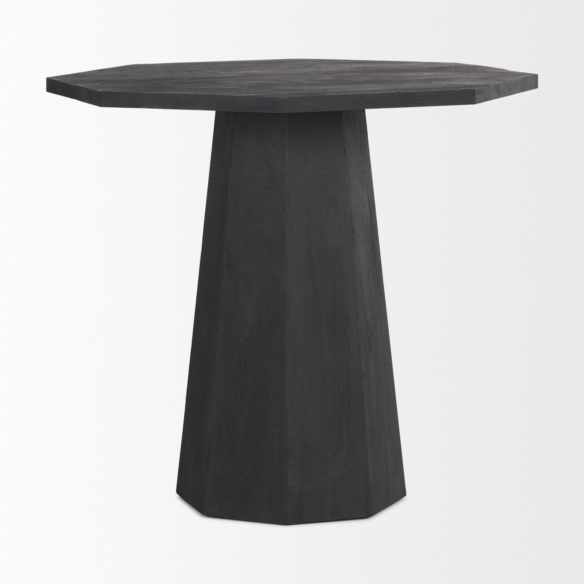Maxine Hexagonal Black Wood Foyer Table — product photograph