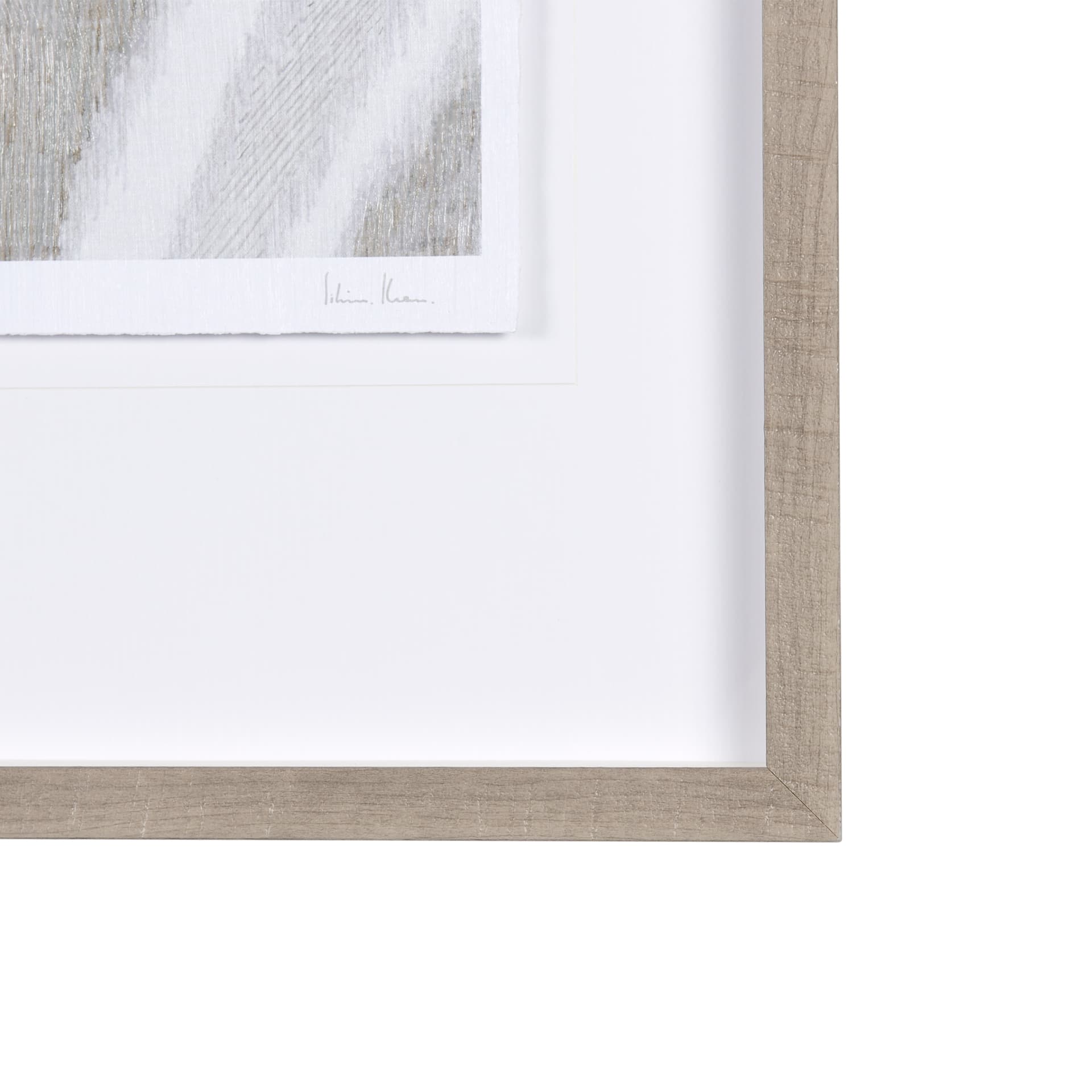 Ikat Patterns III by Silvia Krause a Hand Embellished Textured Framed Art Print Matted under Glass — product photograph