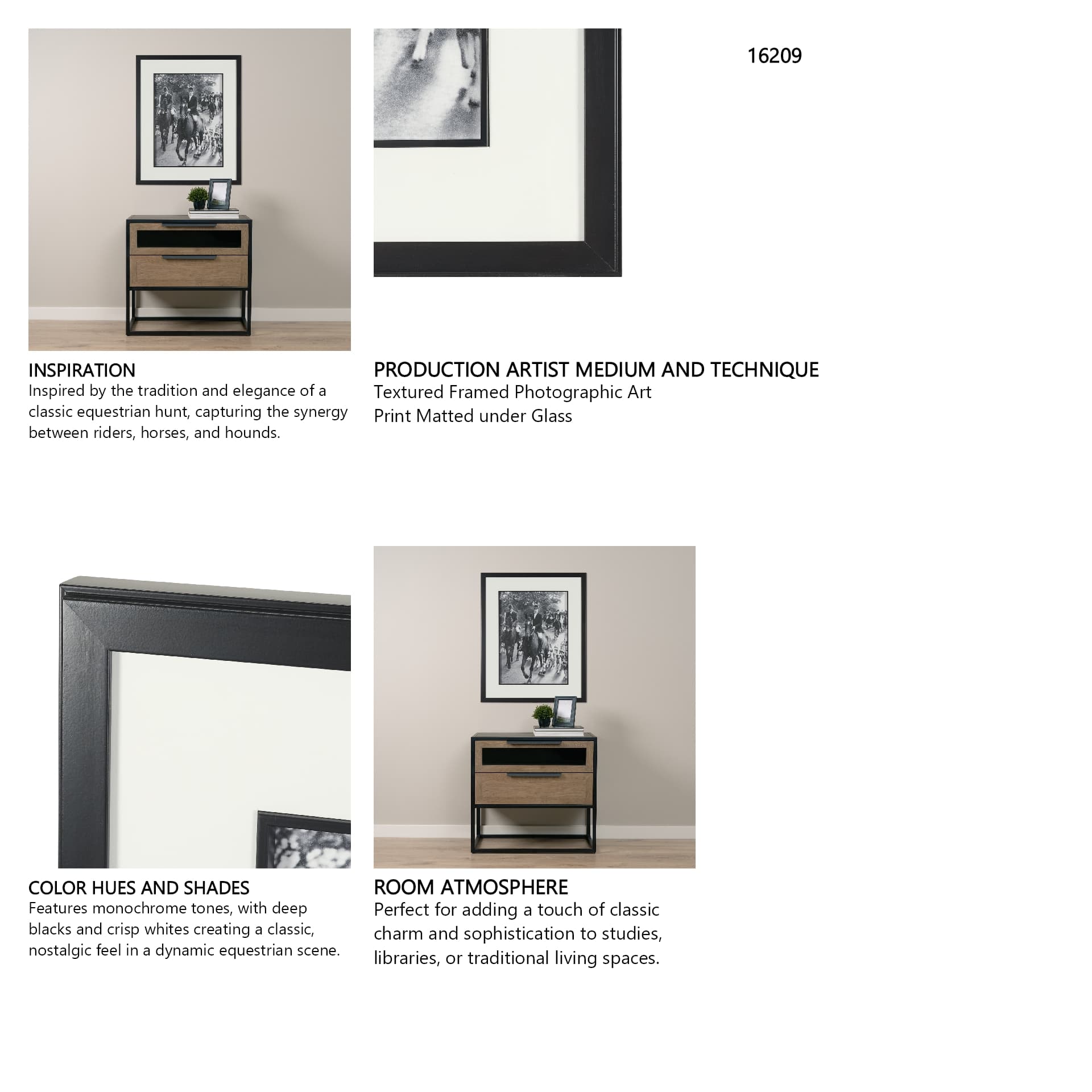 Gathering Pace by The Chelsea Collection Textured FramedPhoto Print Matted under Glass — in a styled room