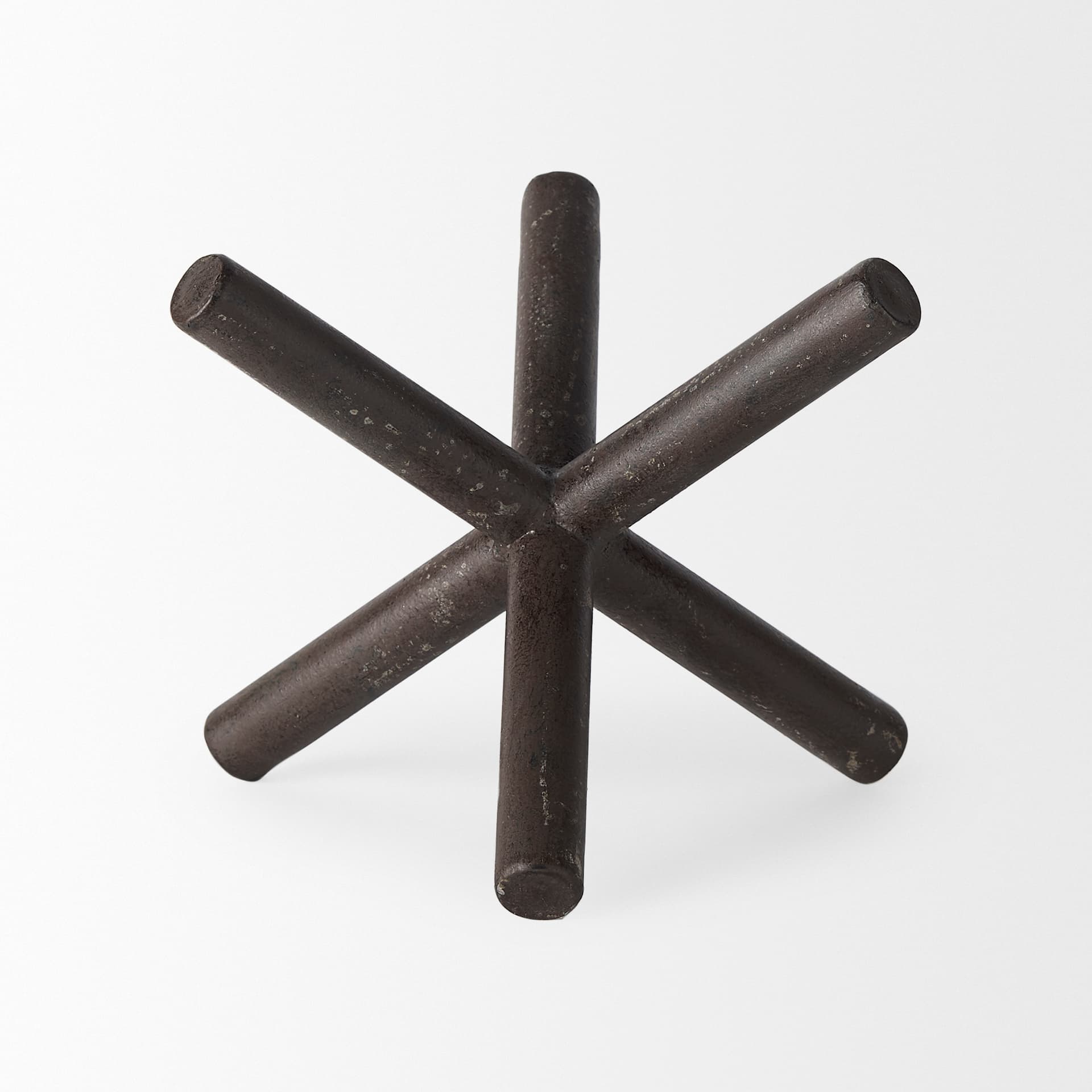 Astericks II (Medium) 8L x 7W Brown Metal Decor Object — product photograph