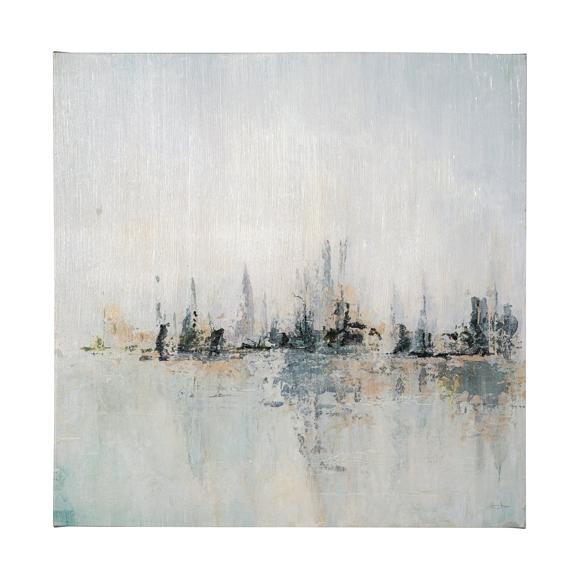 Waterfront I by Jonathan Klassen a Hand Embellished Textured Canvas — product photograph
