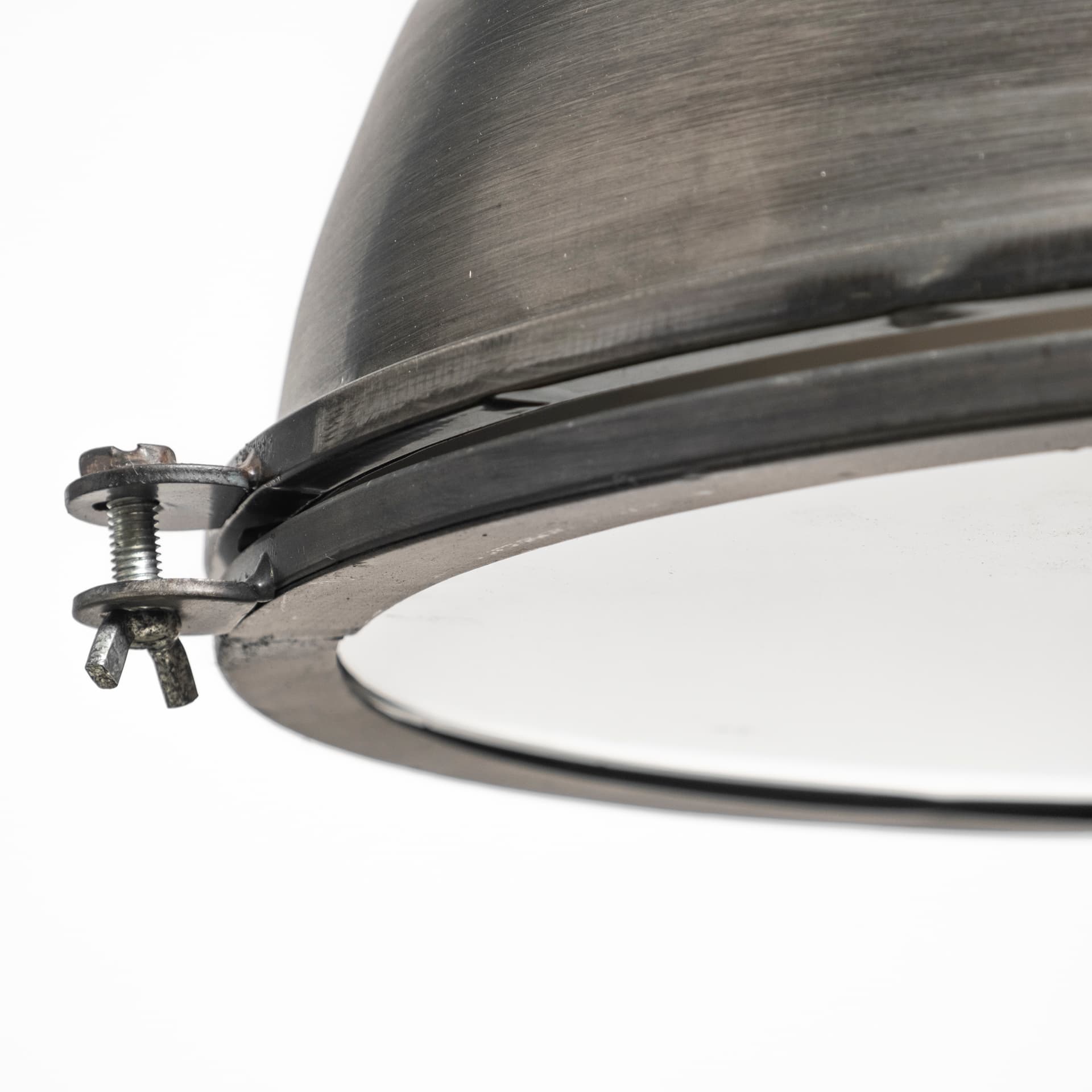 Bashaw I 17x20 Gray Toned Metal Dome Pendant Light — product photograph