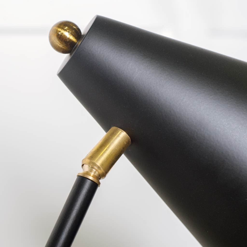 Fragon II(26"H) Black/Gold Metal Adjustable Cone Shade Table Lamp — product photograph