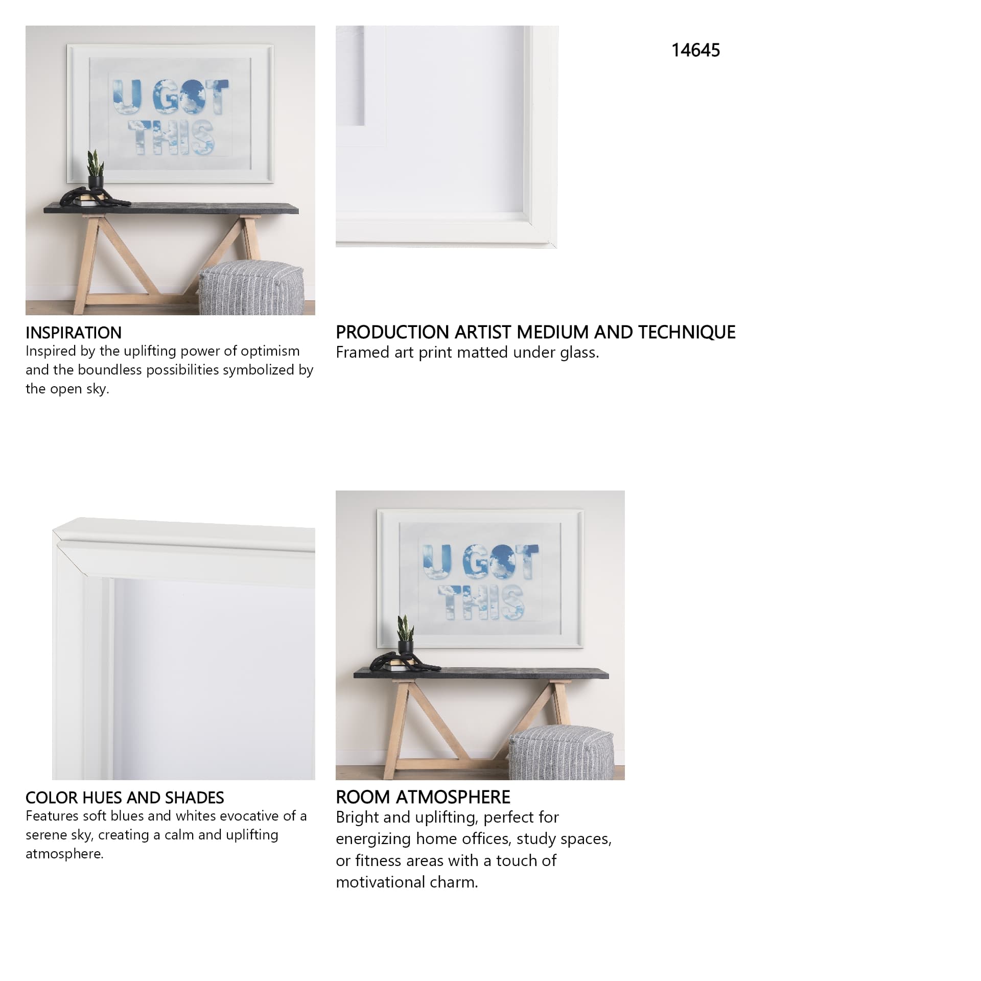 Simple Voice -This by Mercana Studio a Framed Art Print Matted under Glass — in a styled room