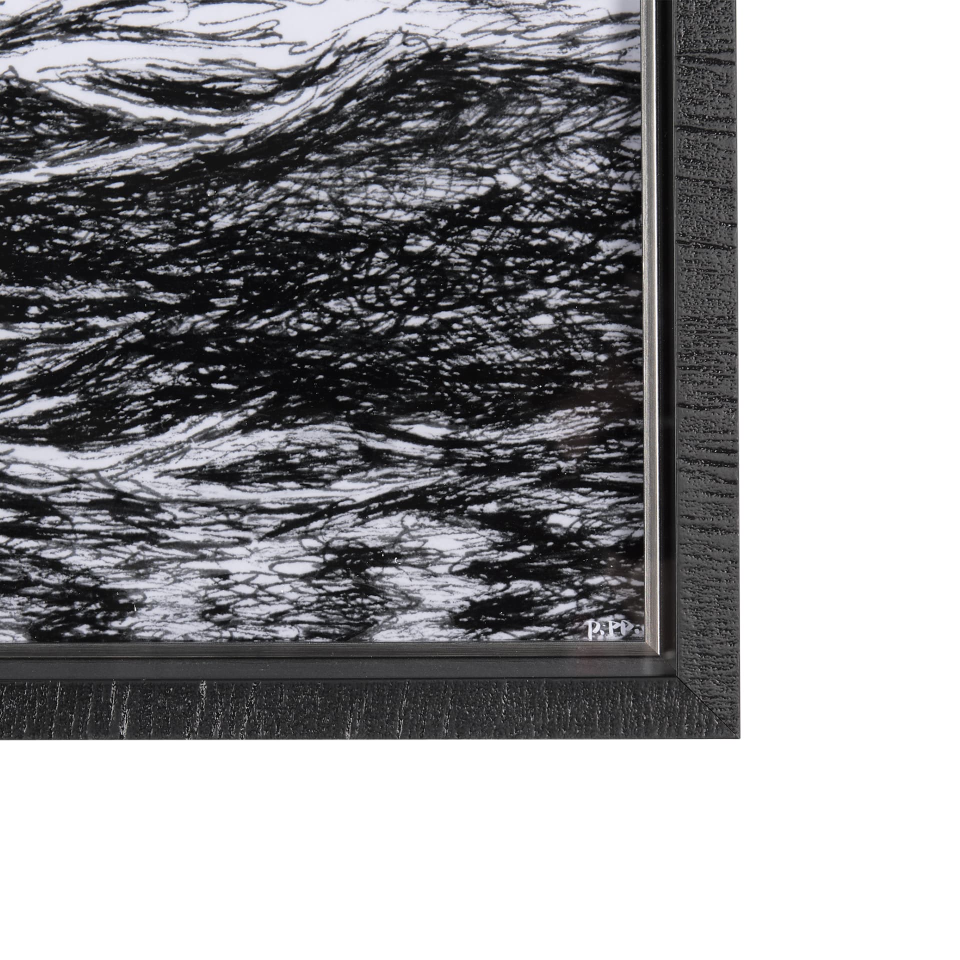 Endless Sea by Mercana Studio a Hand Embellished Textured Framed Art Print Matted under Glass — product photograph