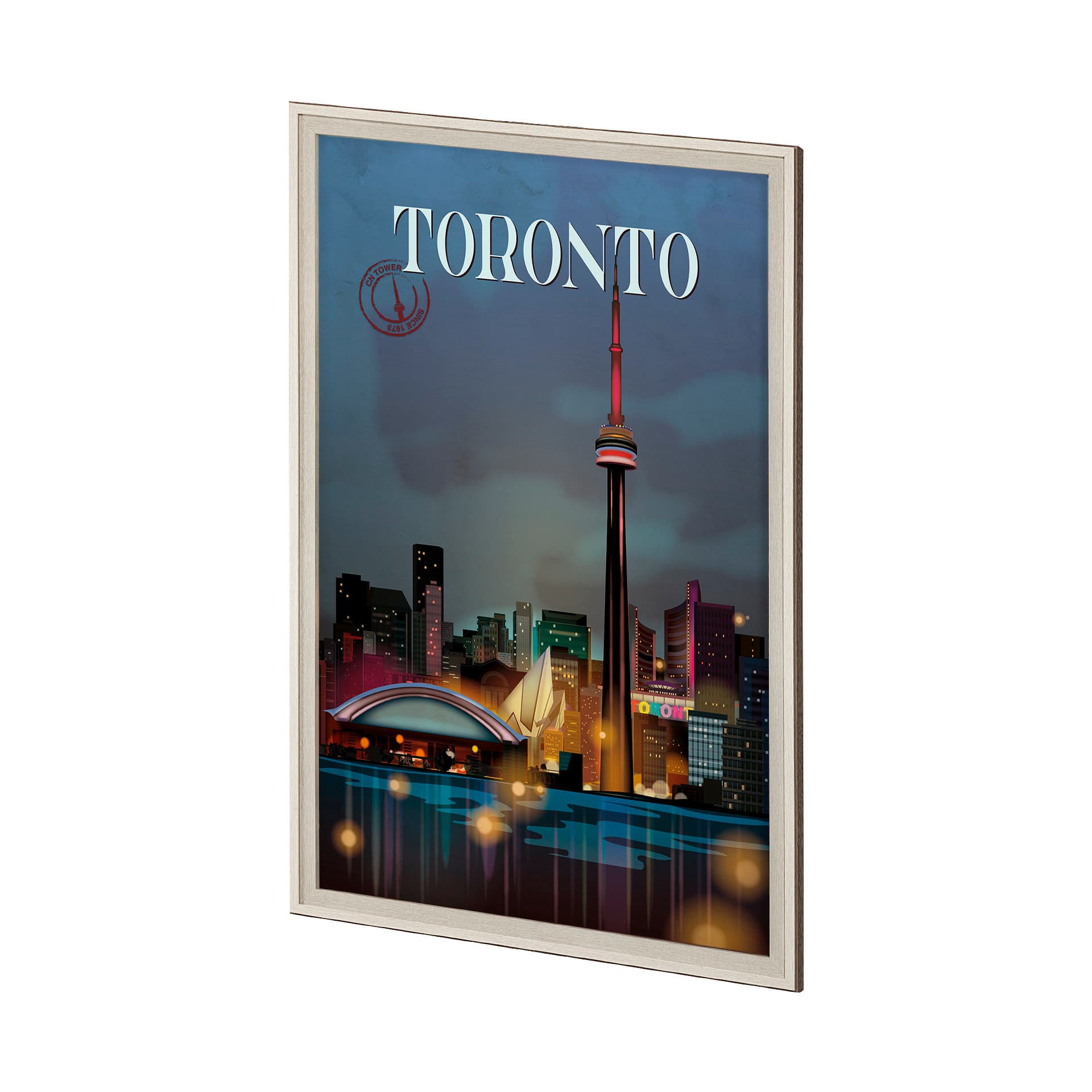 Toronto Go Canada (XL) by Mercana Studio a Hand Embellished Decograph Framed Art Print under Glass — product photograph