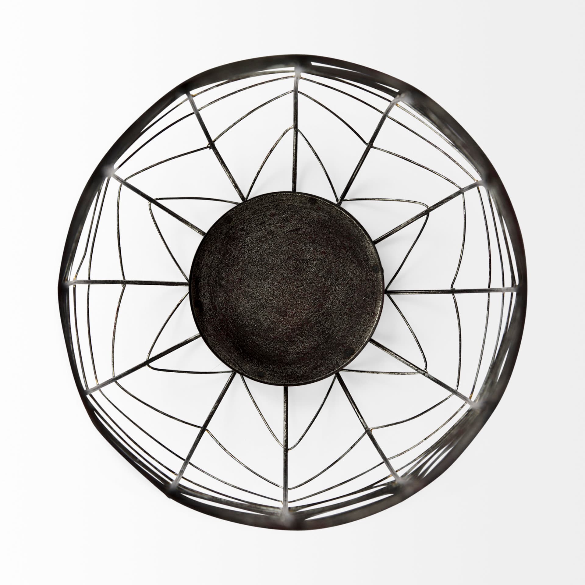 Petiole II Large Gold Toned Metal Table Candle Holder — product photograph