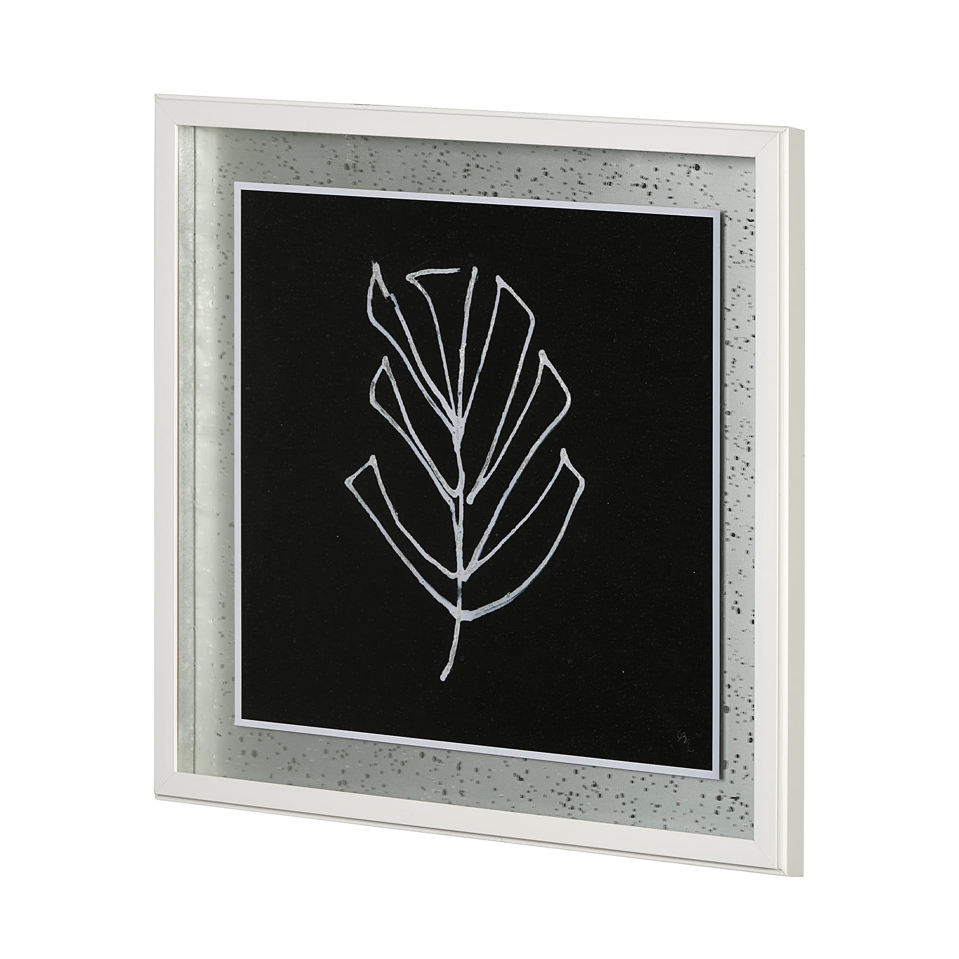 Flora V by Mercana Studio a Hand Embellished Textured Framed Art Print Matted under Glass — product photograph
