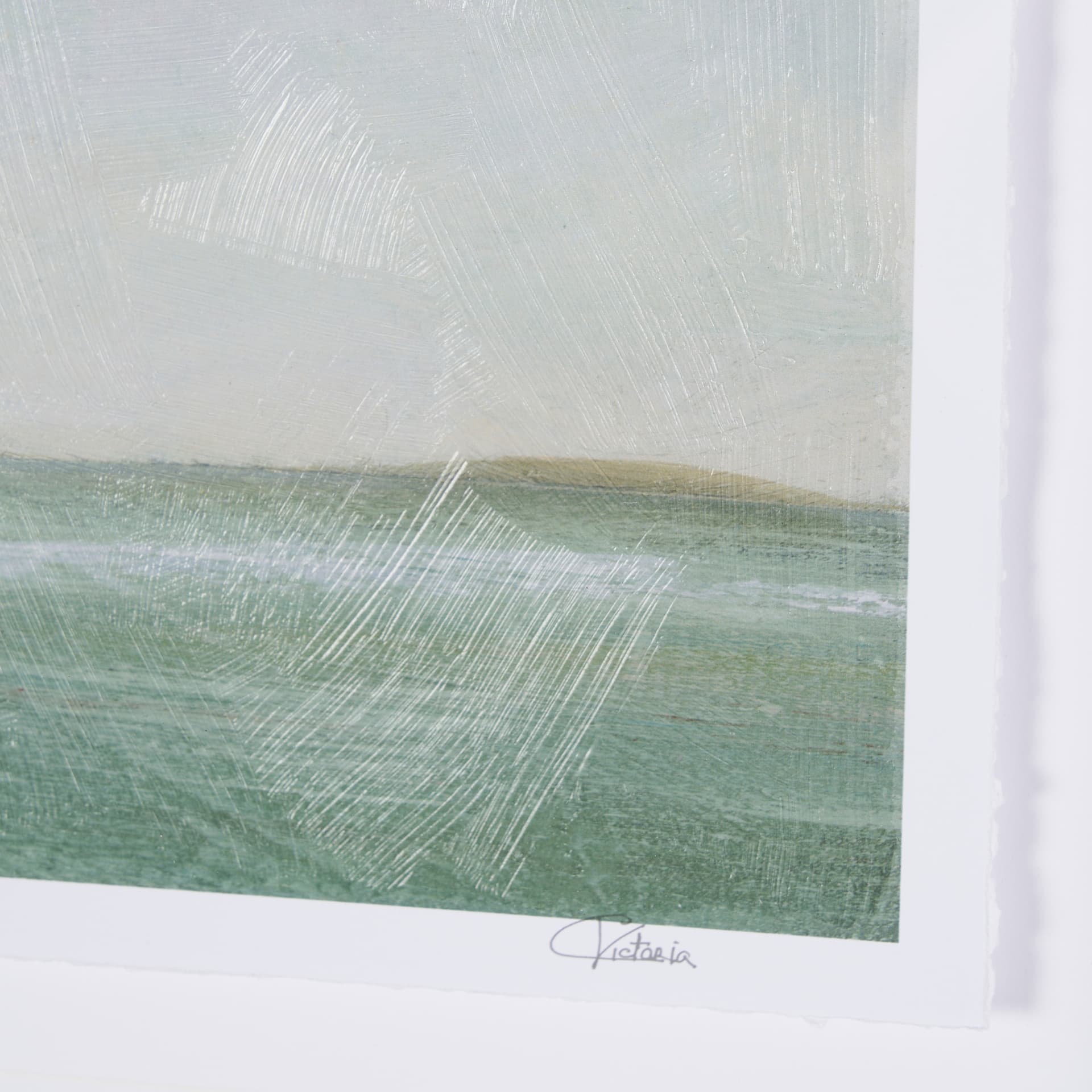Coastal Destination by Mercana Studio a Hand Embellished Framed Art Print Matted under Glass — product photograph