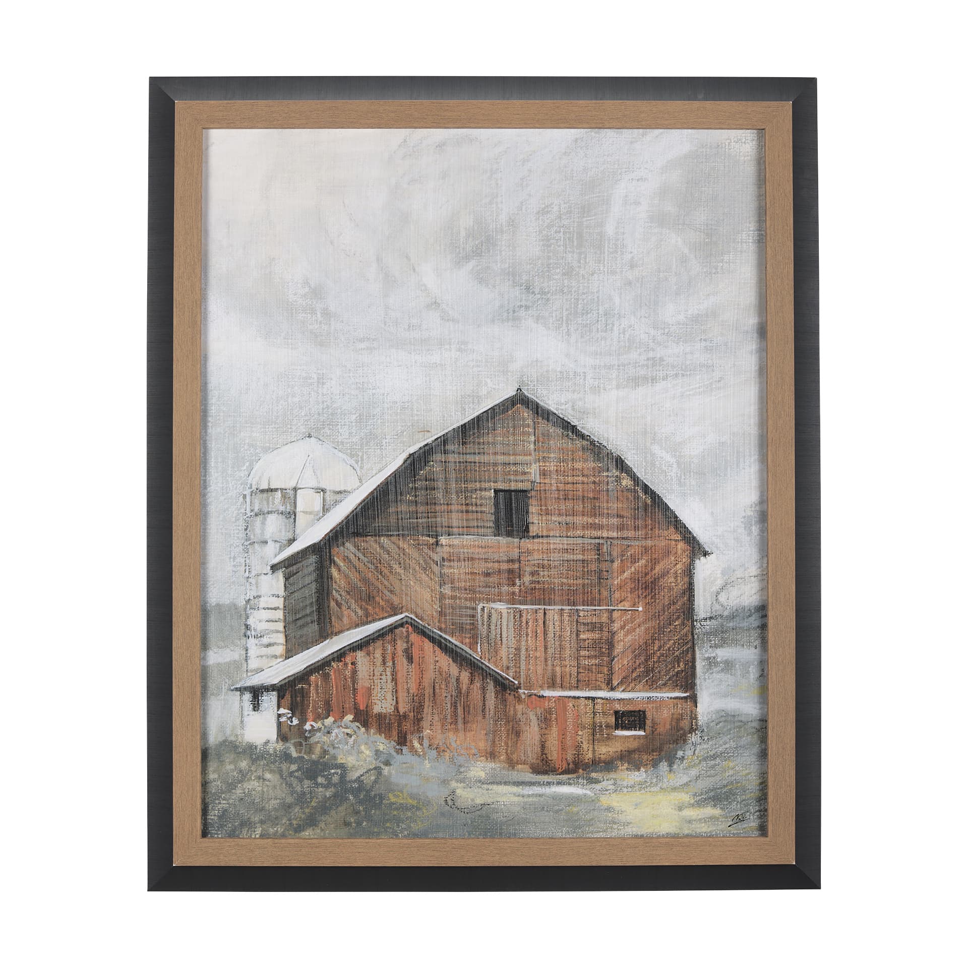 Old Barn I by Mercana Studio a Hand Embellished Textured Framed Art Print — product photograph