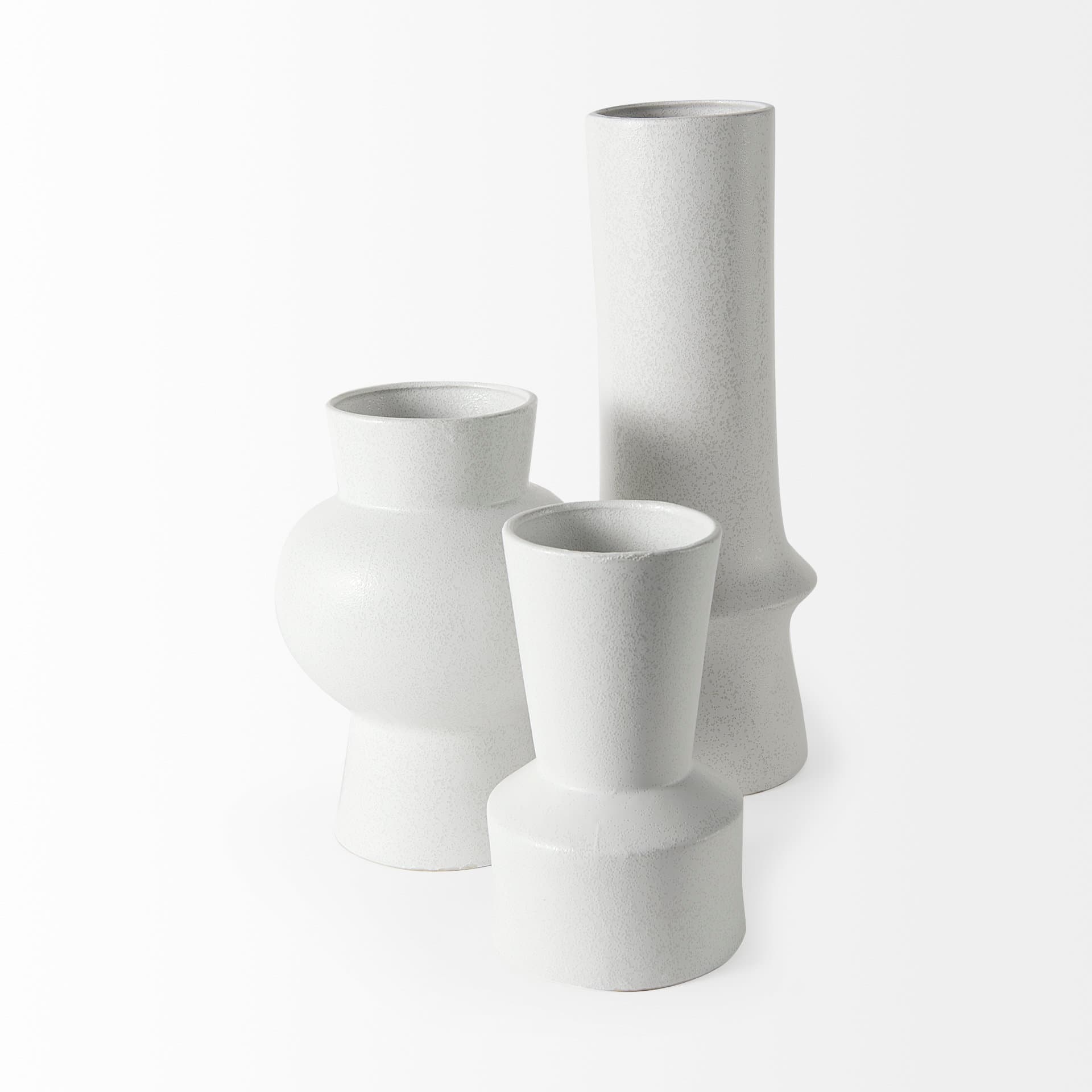 Laforge 9.4H Small White Ceramic Vase — product photograph
