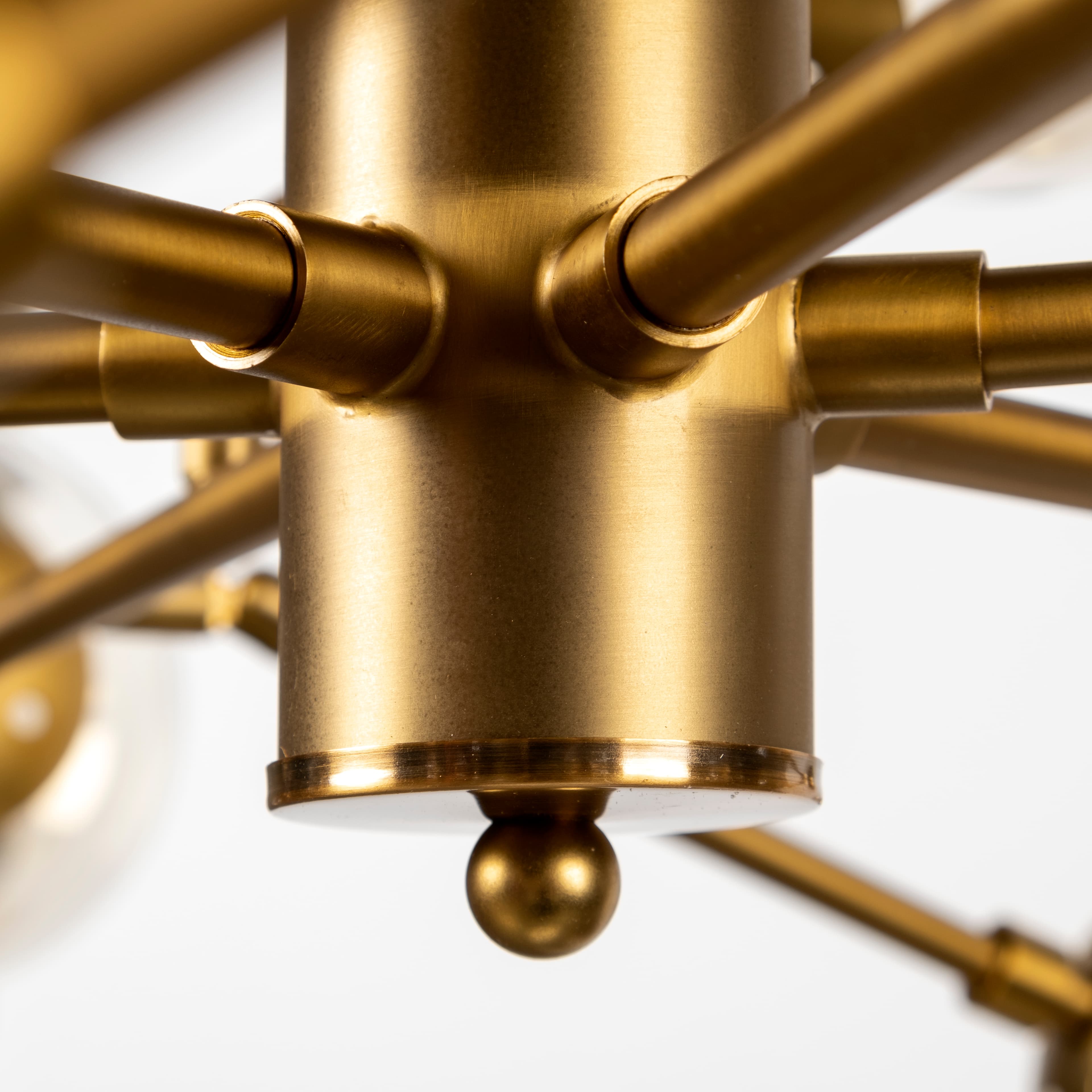 Rudyard Glass Globe and Gold Metal Chandelier — product photograph