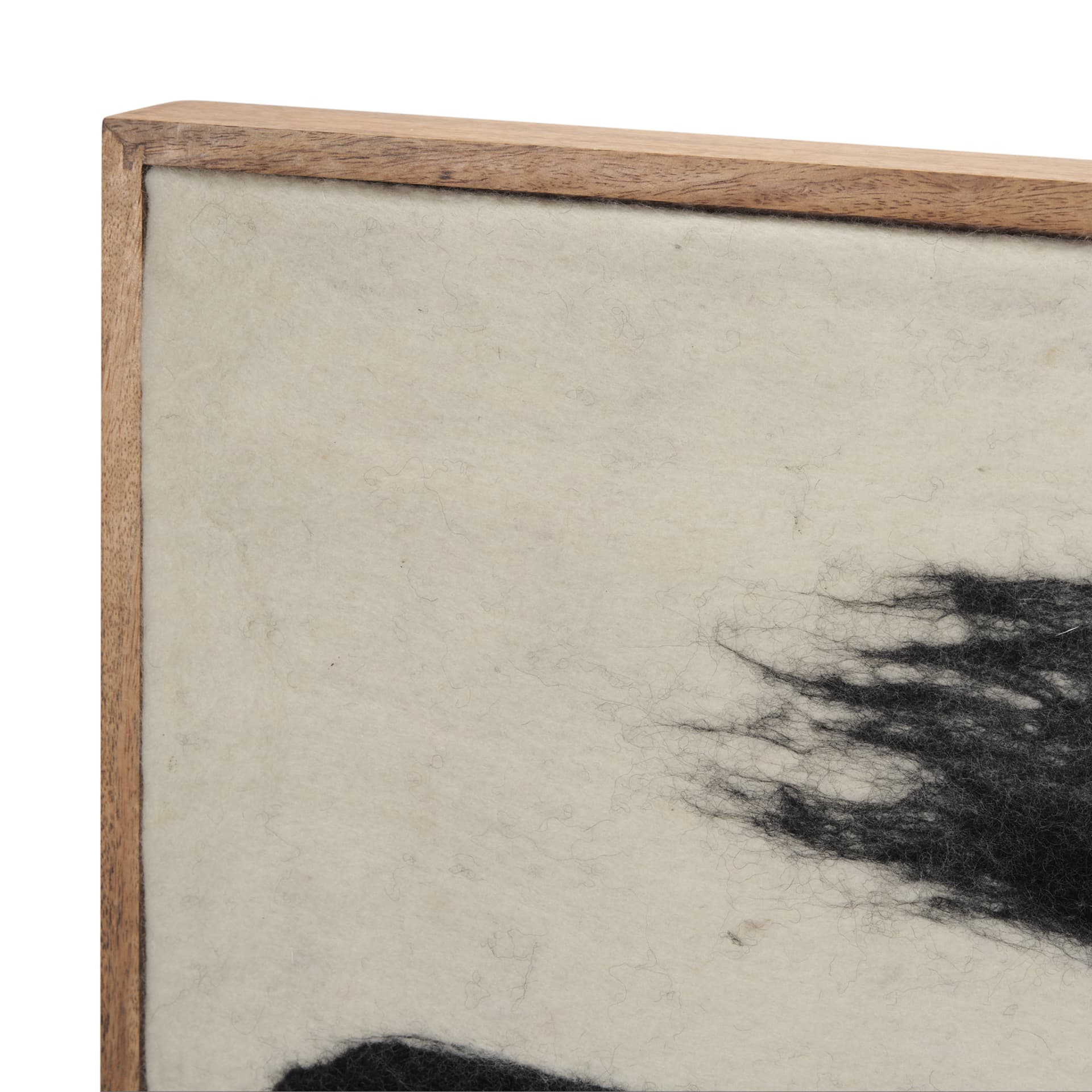 Rollins Small Cream w/ Black Stripes Wool Framed Art — product photograph