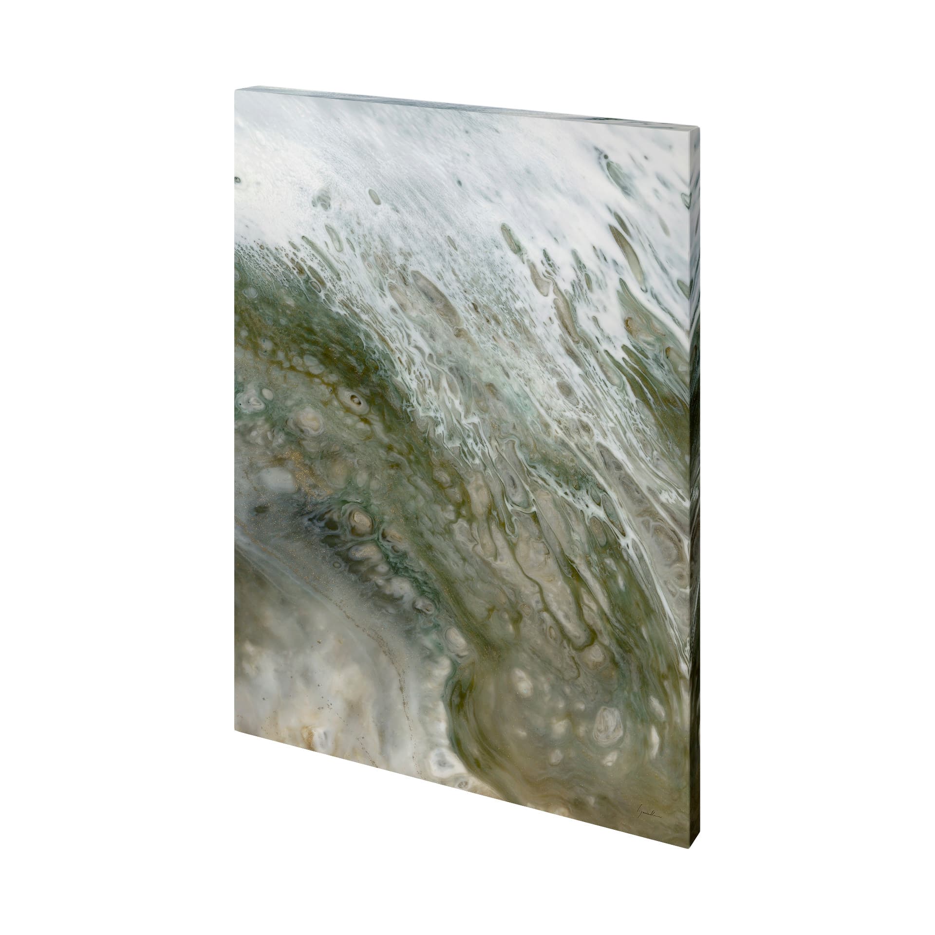 Equatorial Drift III by Gabrielle Crawford a Hand Embellished Textured Canvas — product photograph