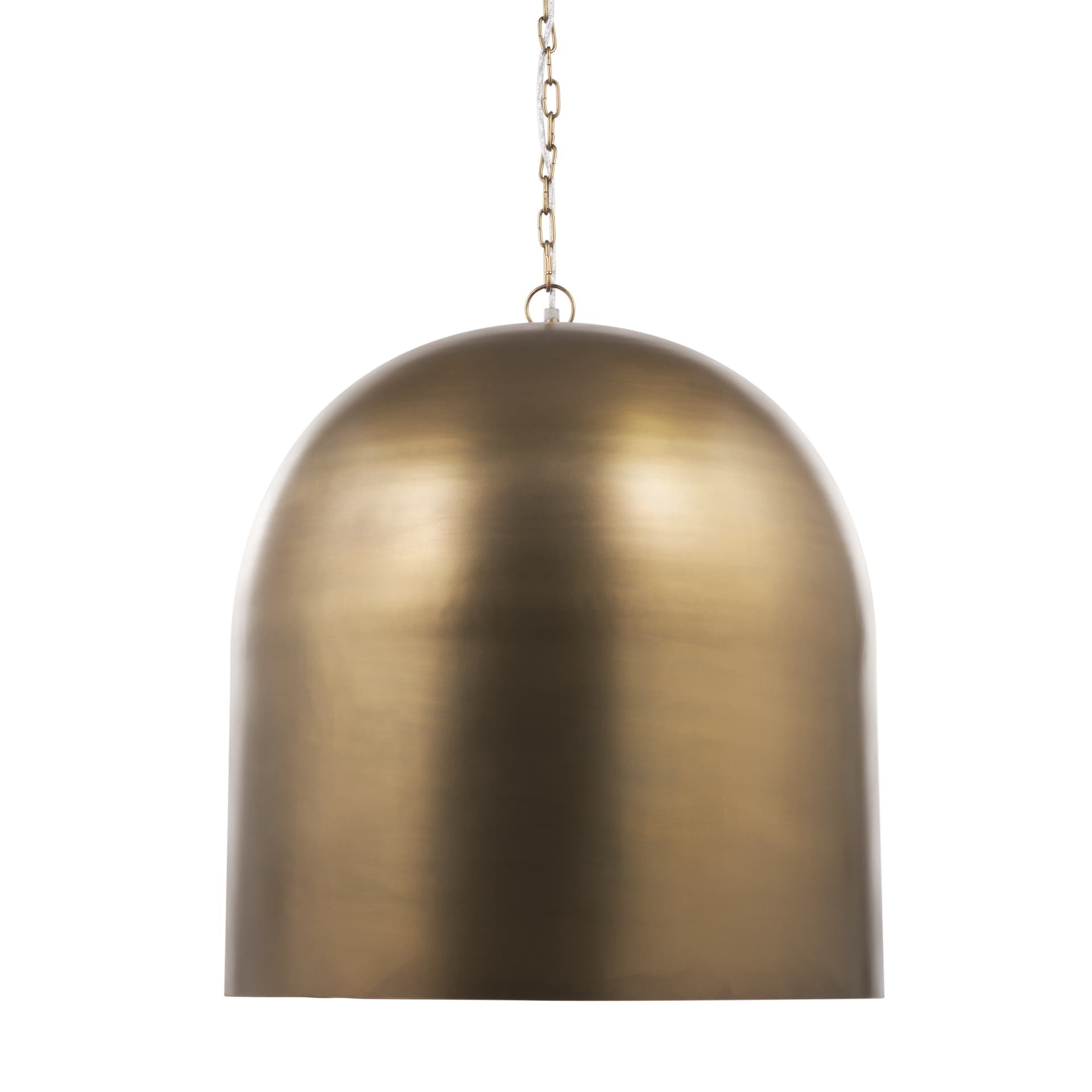 Sanne Antiqued Gold Metal w/ Silver Foil Large Pendant Light — product photograph