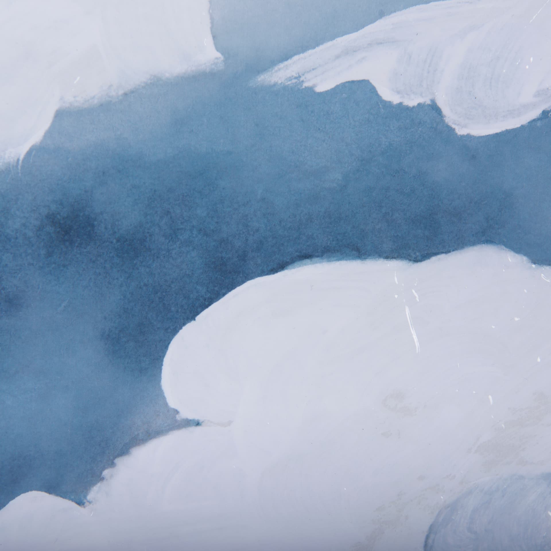 Cloud and Sea by Mercana Studio a Hand Embellished Textured Framed Art Print Matted under Glass — product photograph