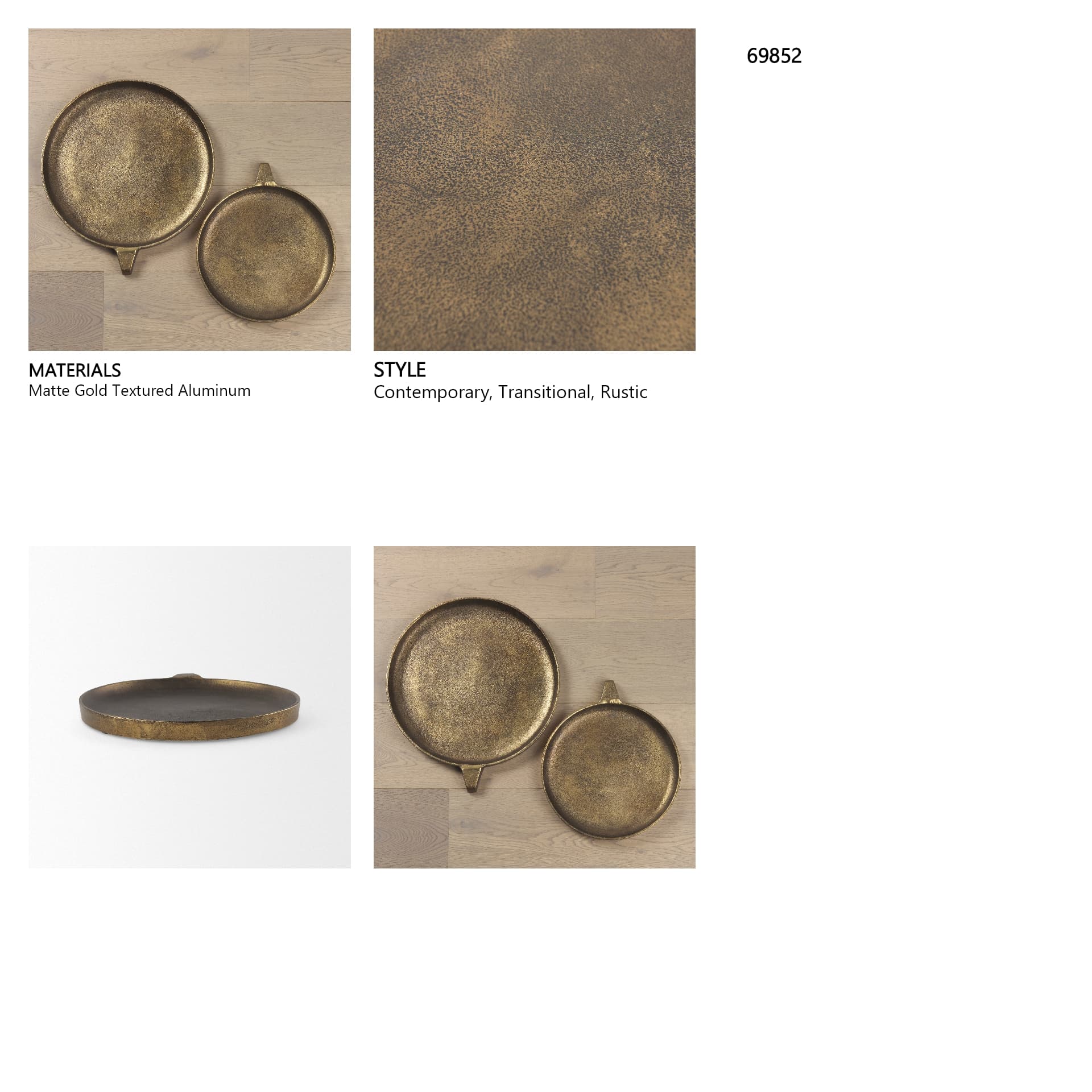 Marlowe Aluminium Tray - Small — in a styled room