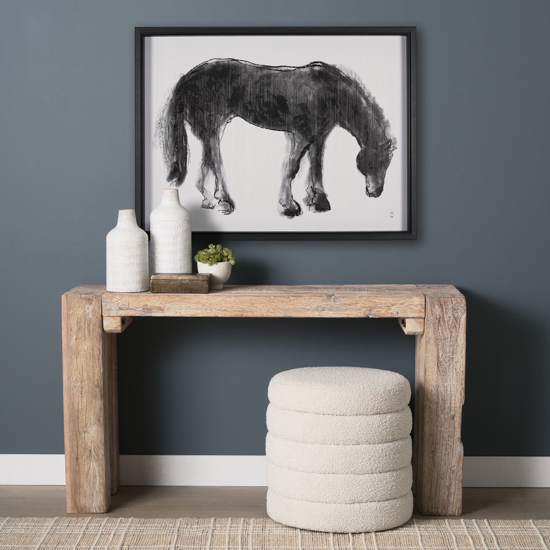 Equine Sketch 3 by Manny Woodart a Hand Embellished Textured Framed Art Print — product photograph