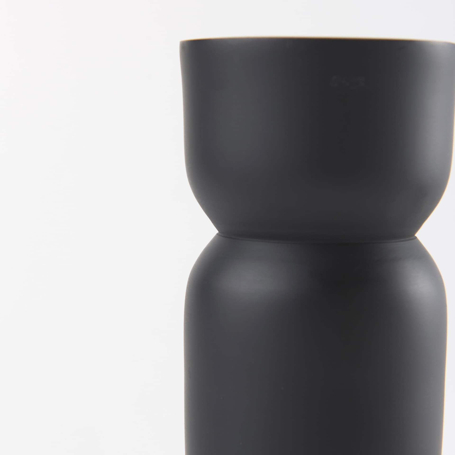 Malta Black Large Metal Candle Holder — product photograph