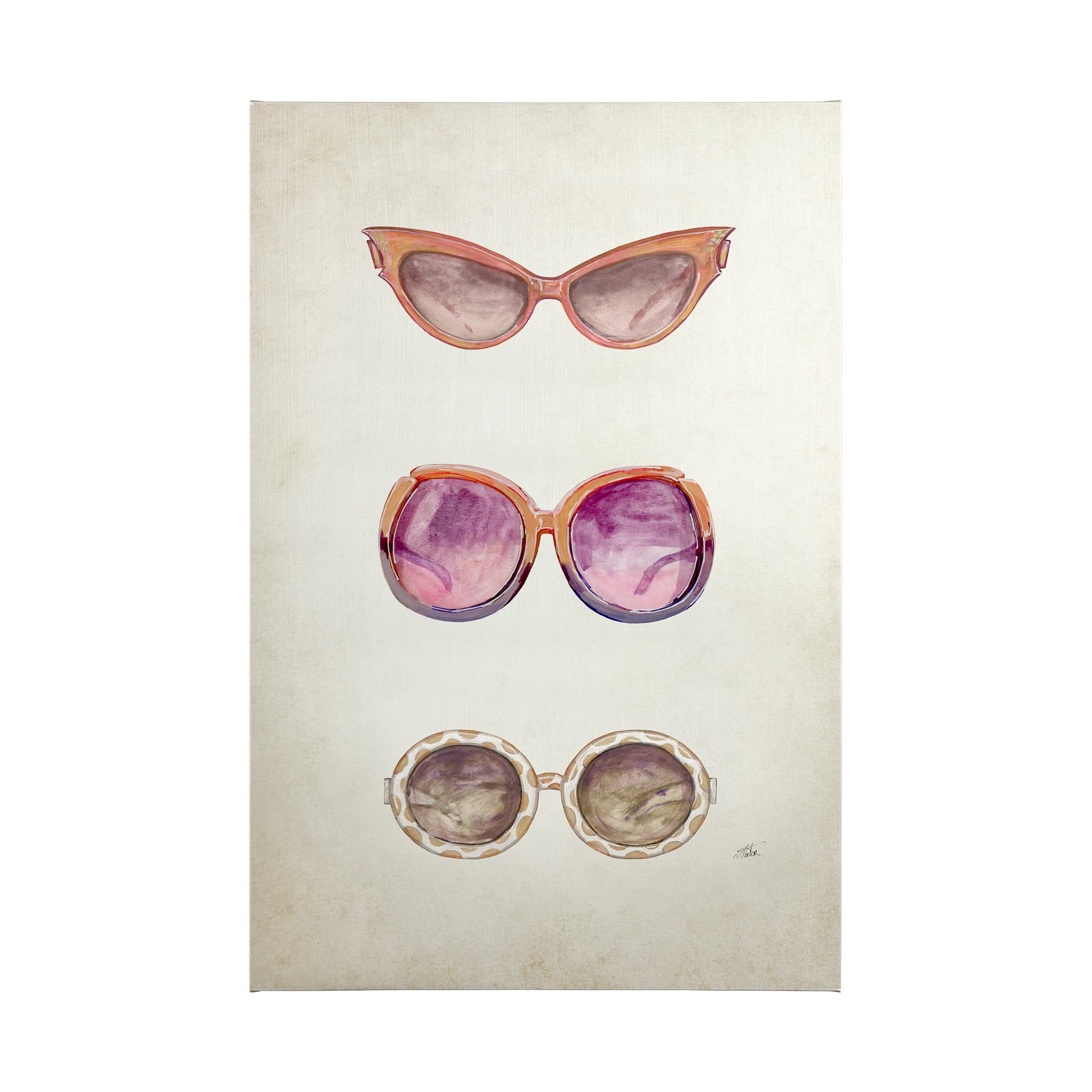 Sunglass Collection II by NaTar a Hand Embellished Textured Canvas — product photograph