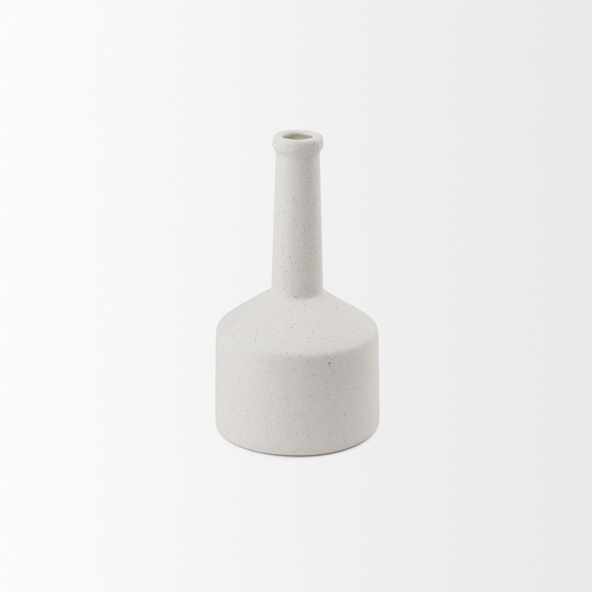 Burton 10.8H Small White Ceramic Jug Vase — product photograph