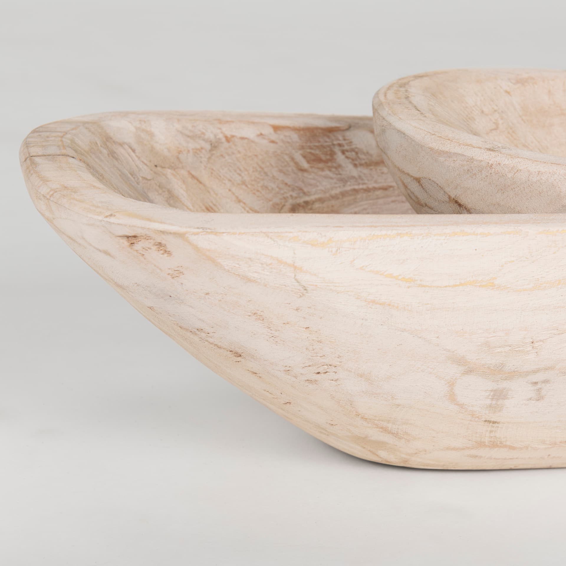 Athena Set of 2 Extra Large Light-Wash Reclaimed Wood Trays — product photograph