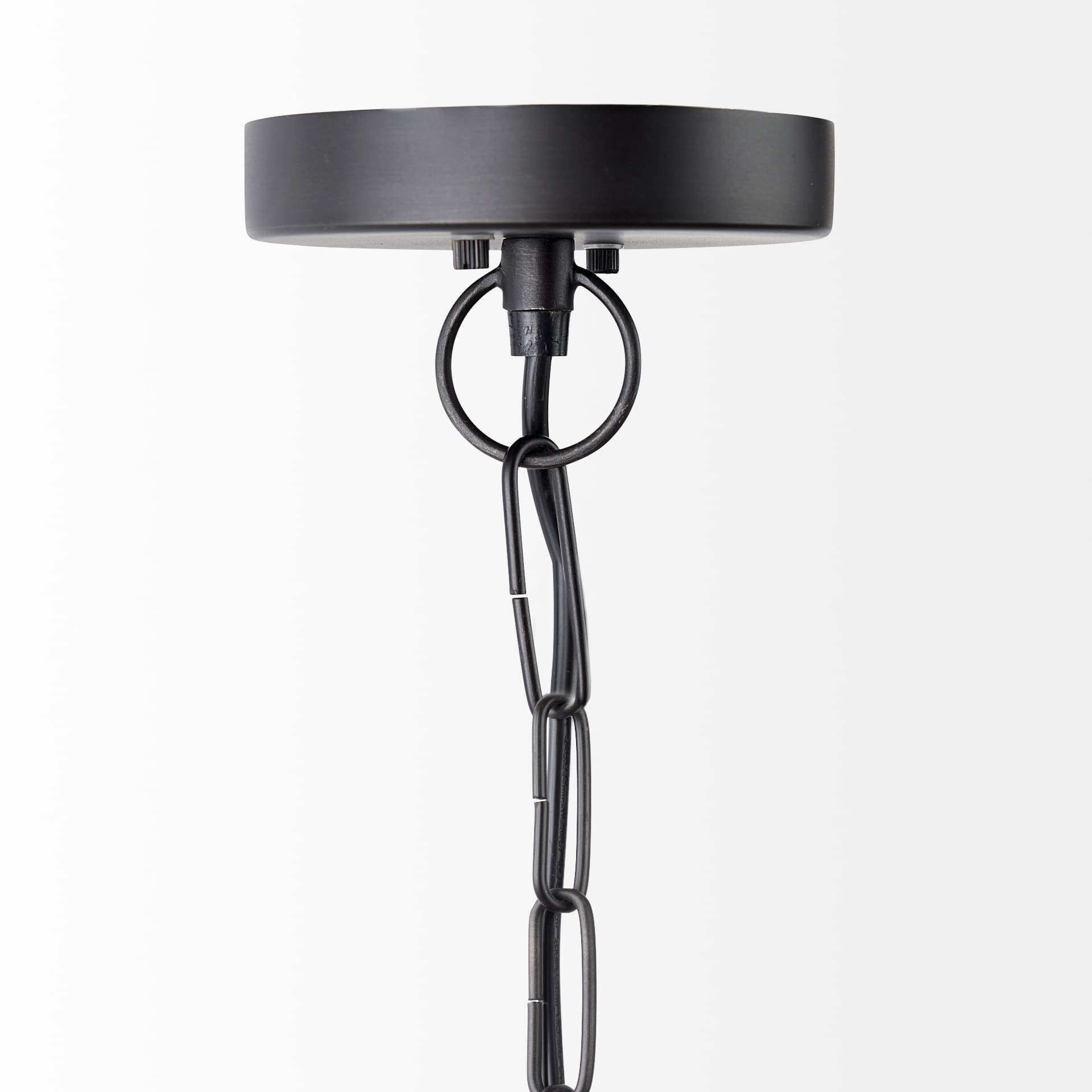 Leighton II 15x20 Black Metal Spherical Pendant Light — product photograph