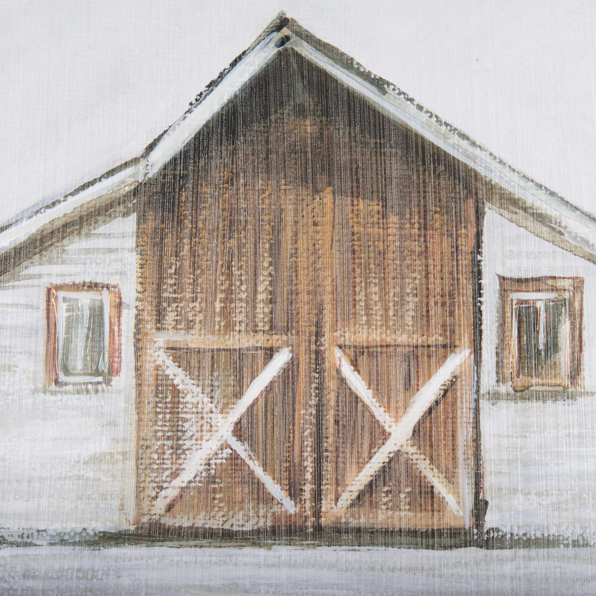 Old Barn II by Mercana Studio a Hand Embellished Textured Framed Art Print — product photograph
