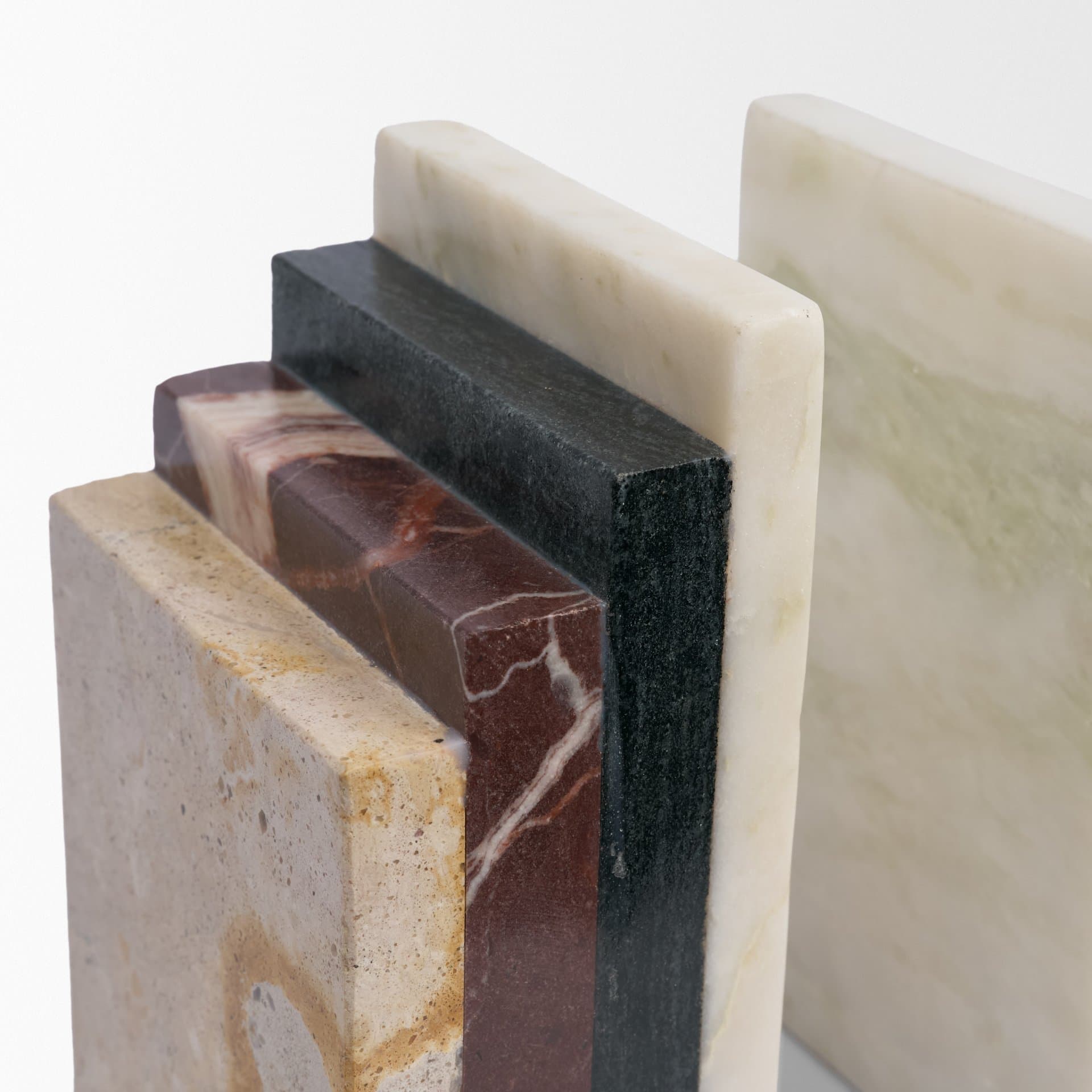 Corte Mixed Marble Stacked Bookends — product photograph