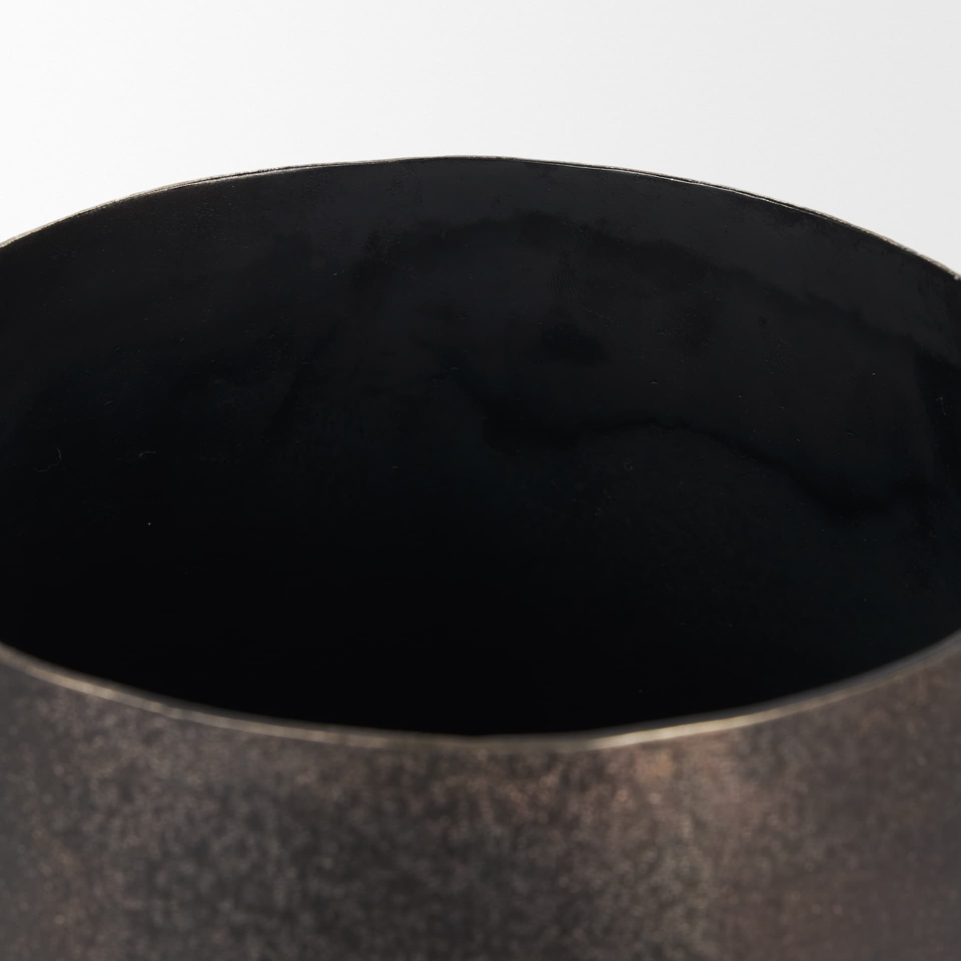 Quade Small Gold Metal Planter — product photograph