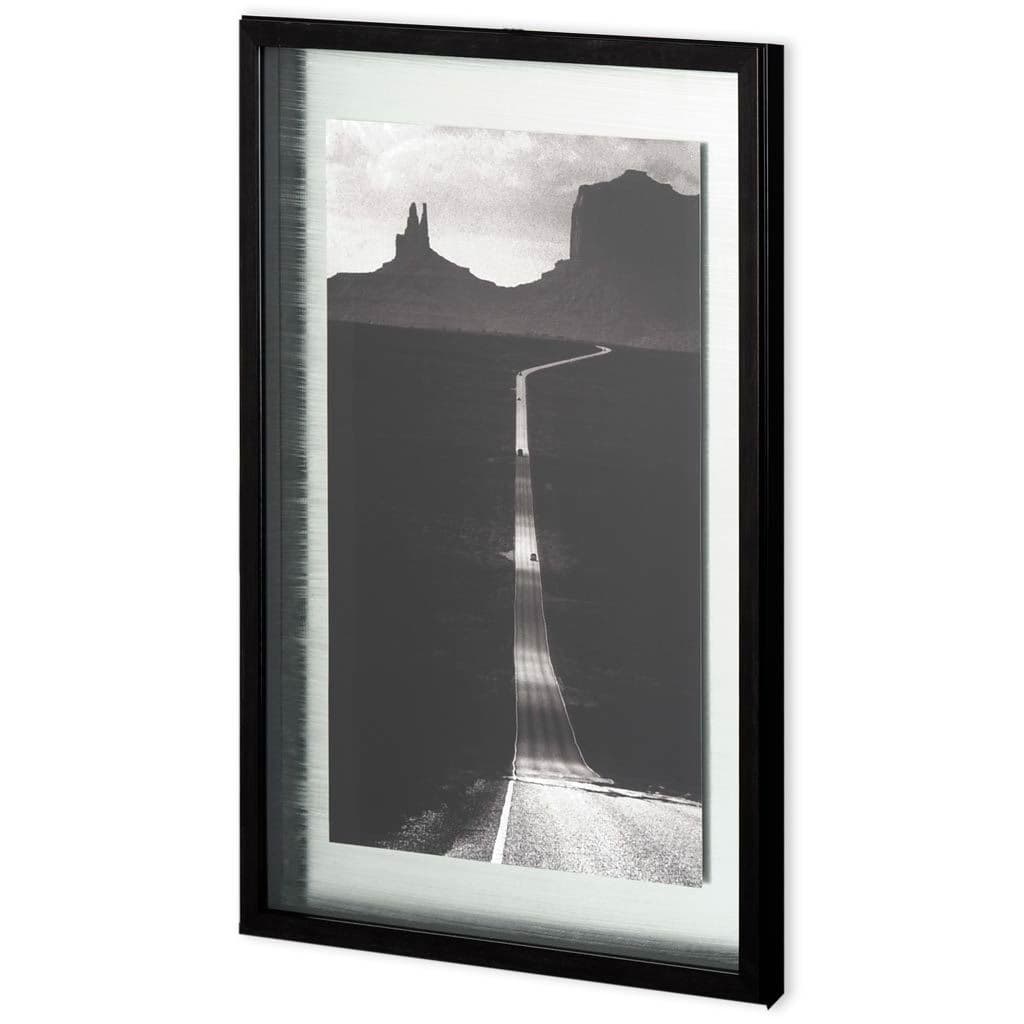 Desert Highway by Hakan Strand a Hand Embellished Textured Framed Art Photograph Matted under Glass — product photograph