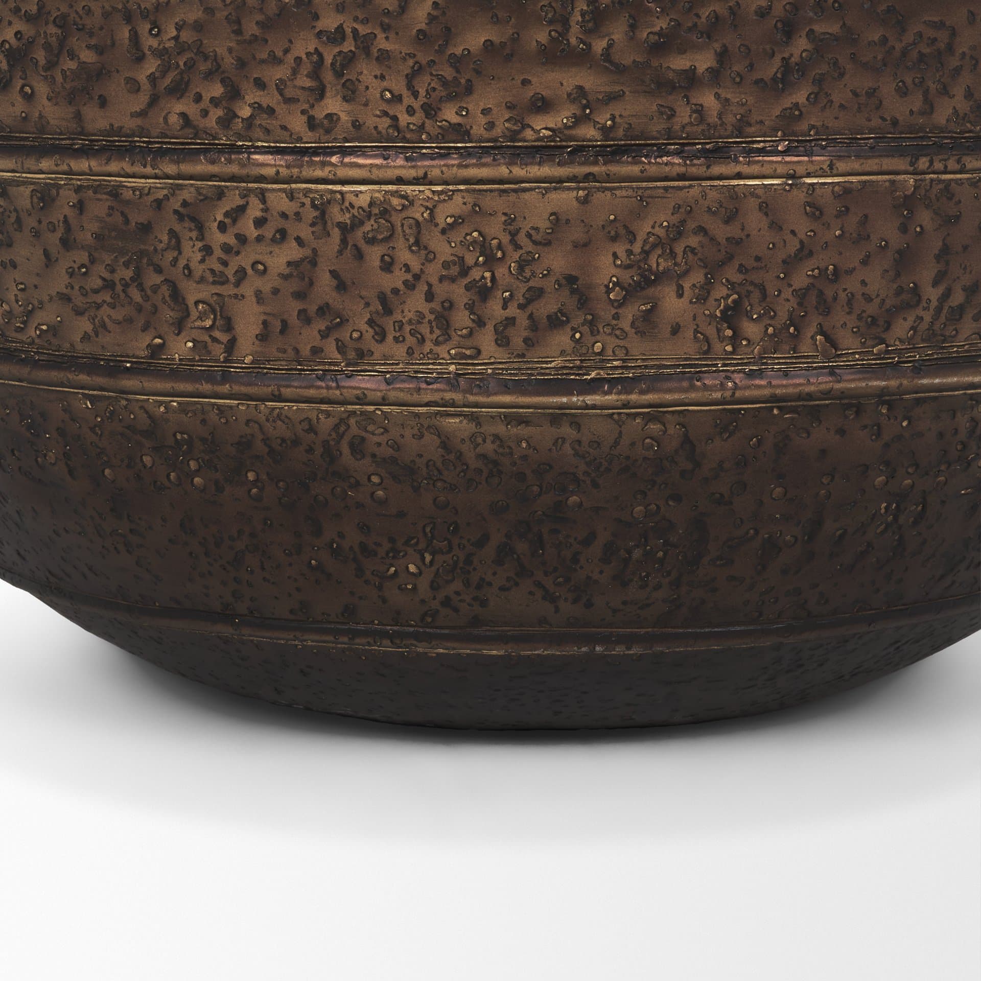 Aivana Large Antiqued Gold Metal Floor Vase — product photograph