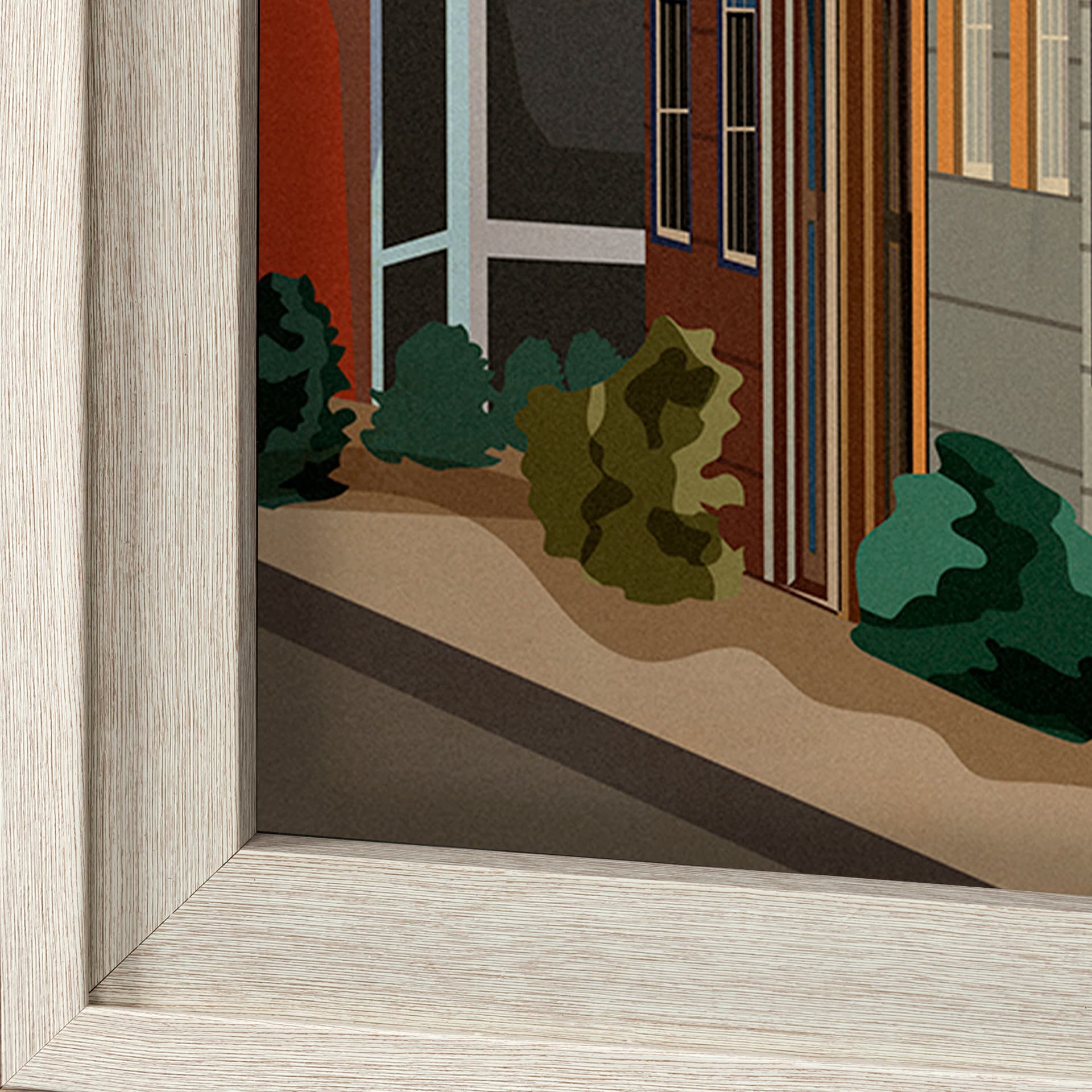 Halifax Go Canada (XL) by Mercana Studio a Hand Embellished Decograph Framed Art Print under Glass — product photograph