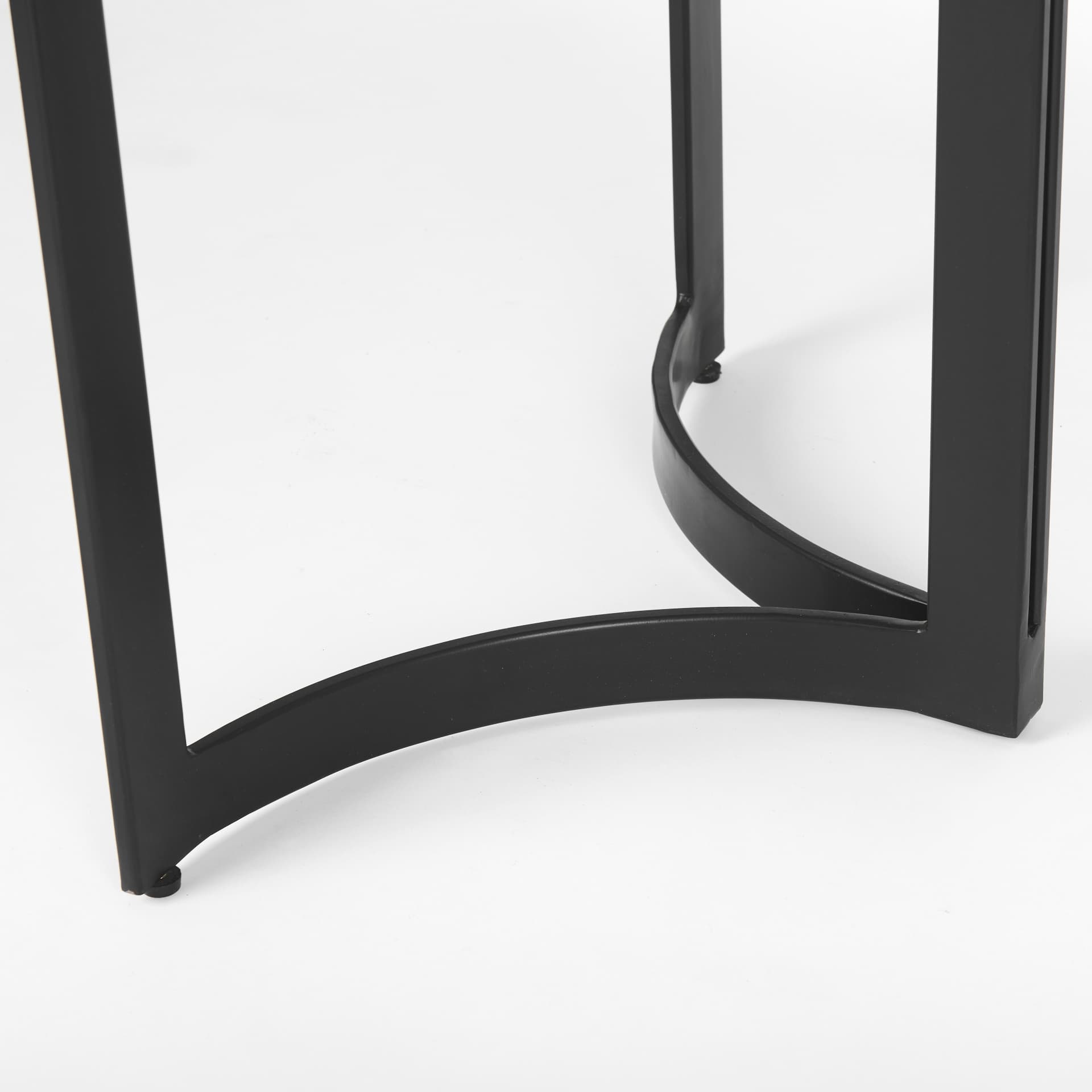 Tanner 71"L x 35"W Rectangular Pedestal Dining Table | Modern | White Marble & Black Metal | Seats 6 — product photograph