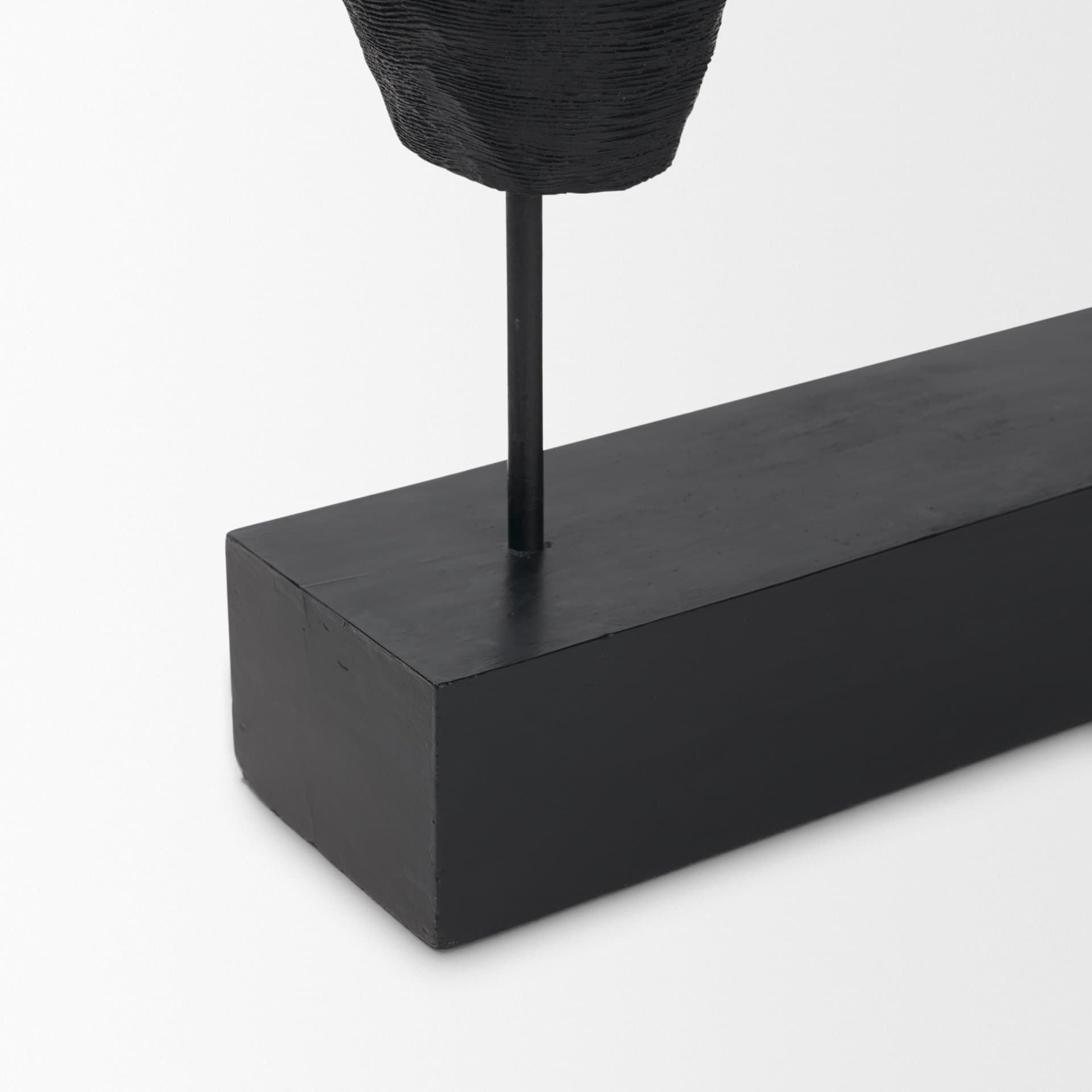 Equus Black Wooden Horse Decorative Object — product photograph
