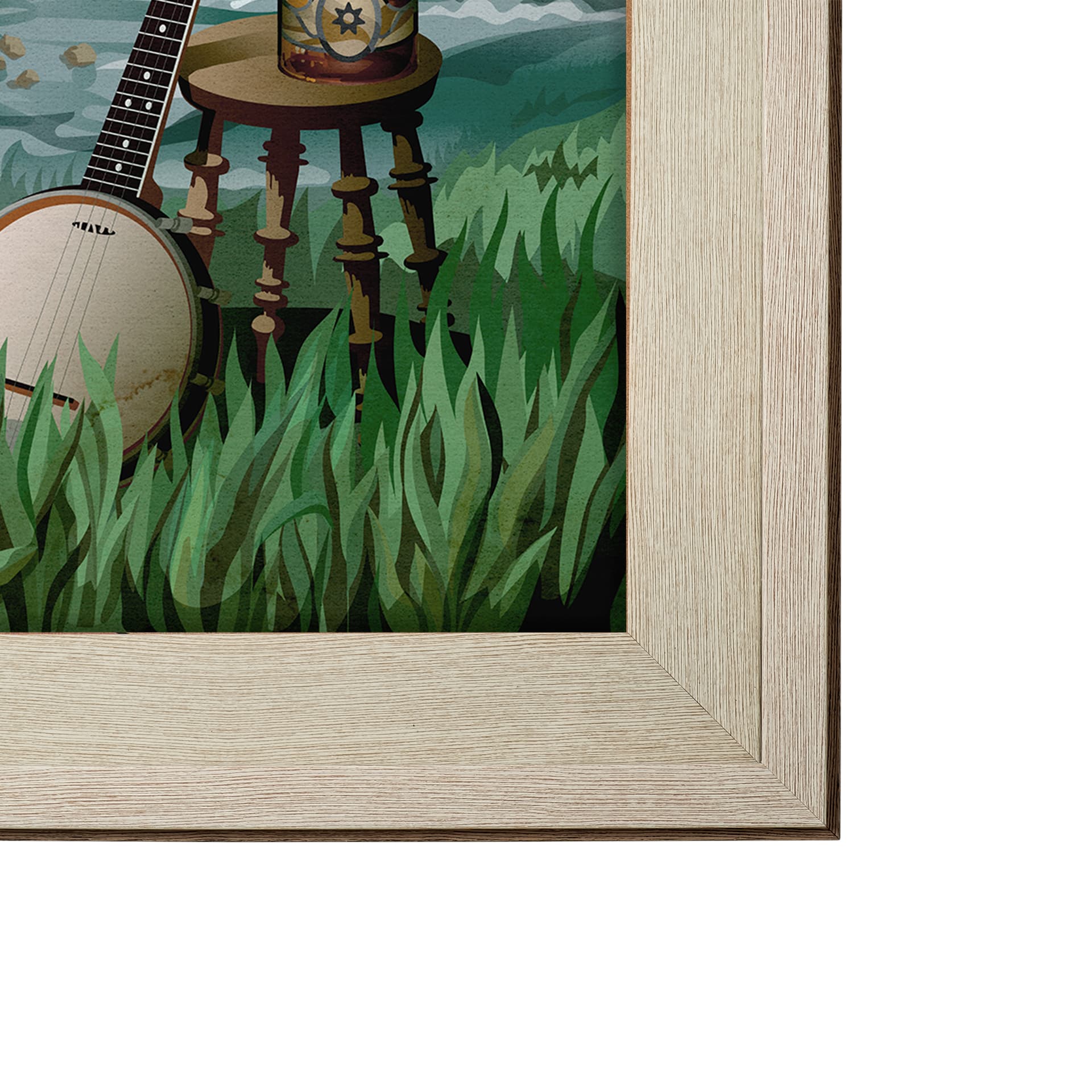 Kentucky Go USA (XL) by Mercana Studio a Hand Embellished Decograph Framed Art Print under Glass — product photograph