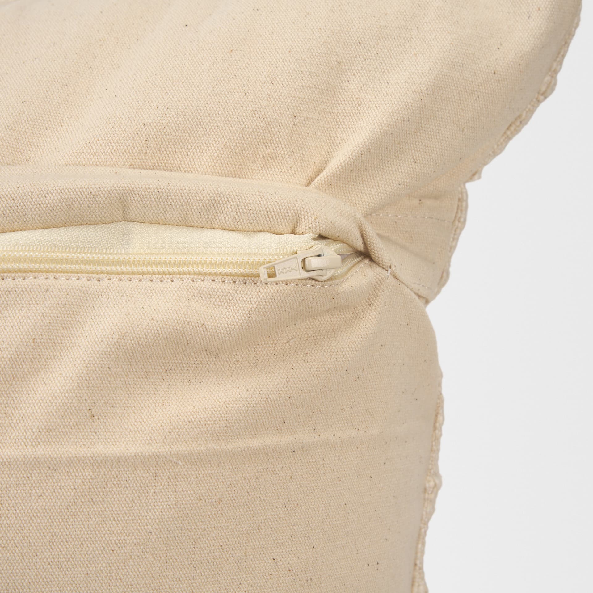 Jacory 14x26 Cream Checker Textured Lumbar Pillow Cover w/Down Filler — product photograph