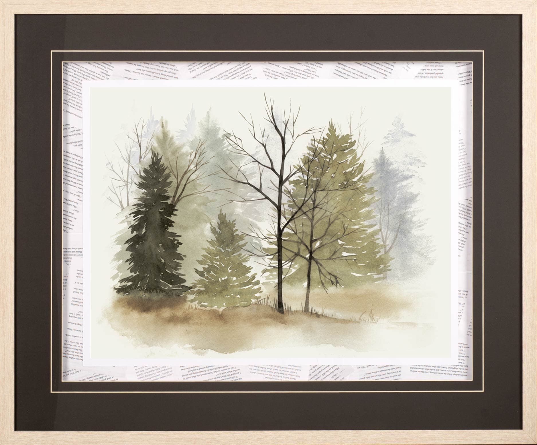 In the Mist I by Grace Popp a Framed Art Print Matted under Glass — product photograph