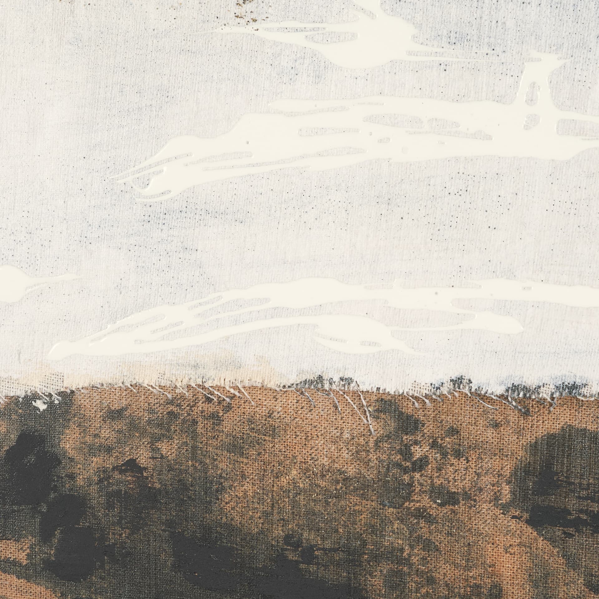 Textural Echo - Fragment by Kristine Hegre Hand-Embellished Textured Framed Canvas Artwork — product photograph