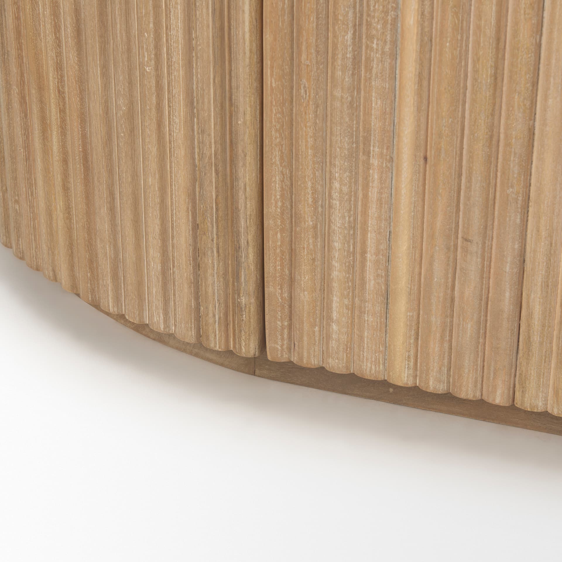 Terra Light Brown Wood Fluted Sideboard — product photograph