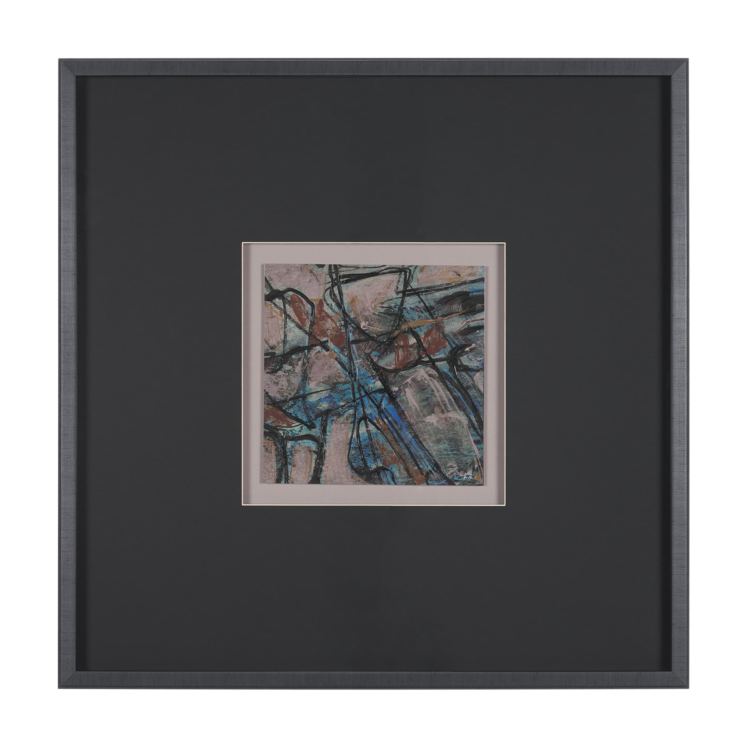 Passtime I by Mercana Studio a Hand Embelished Textured Framed Art Print Matted under Glass — product photograph