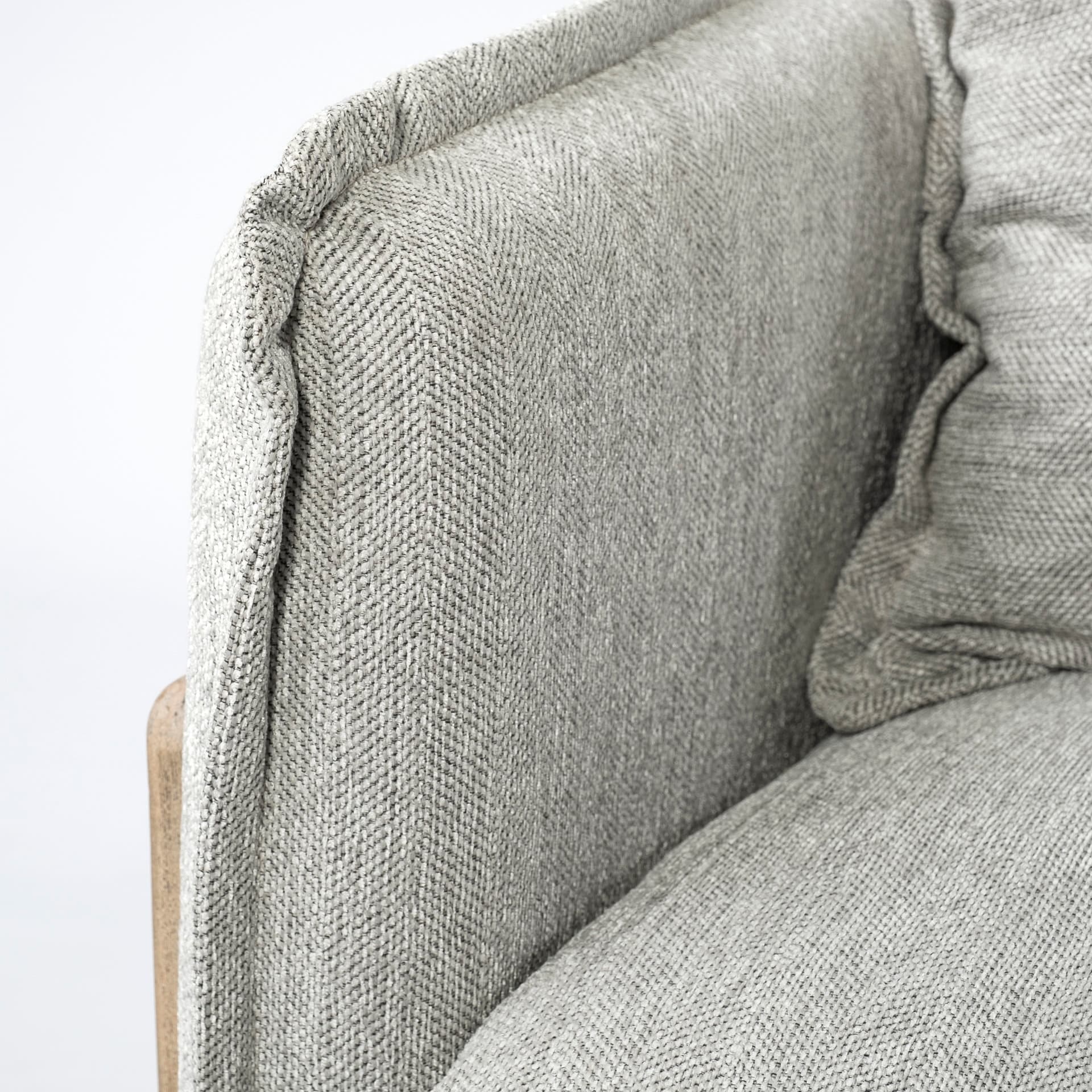 Roy I 84" Frost Gray Upholstered Three Seater Sofa — product photograph