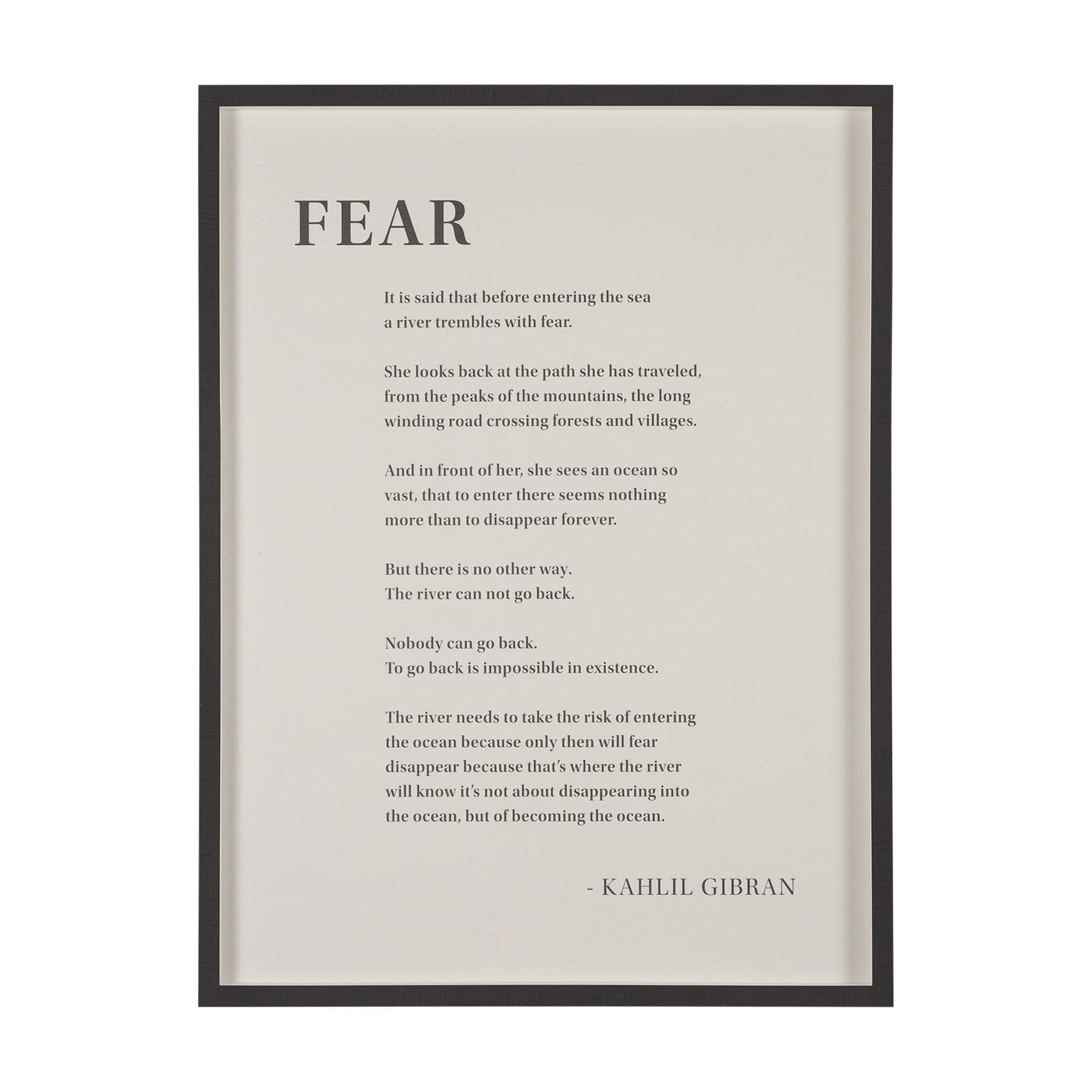 Fear by Mercana Studio a Hand Embellished Framed Art Print Matted under Glass — product photograph