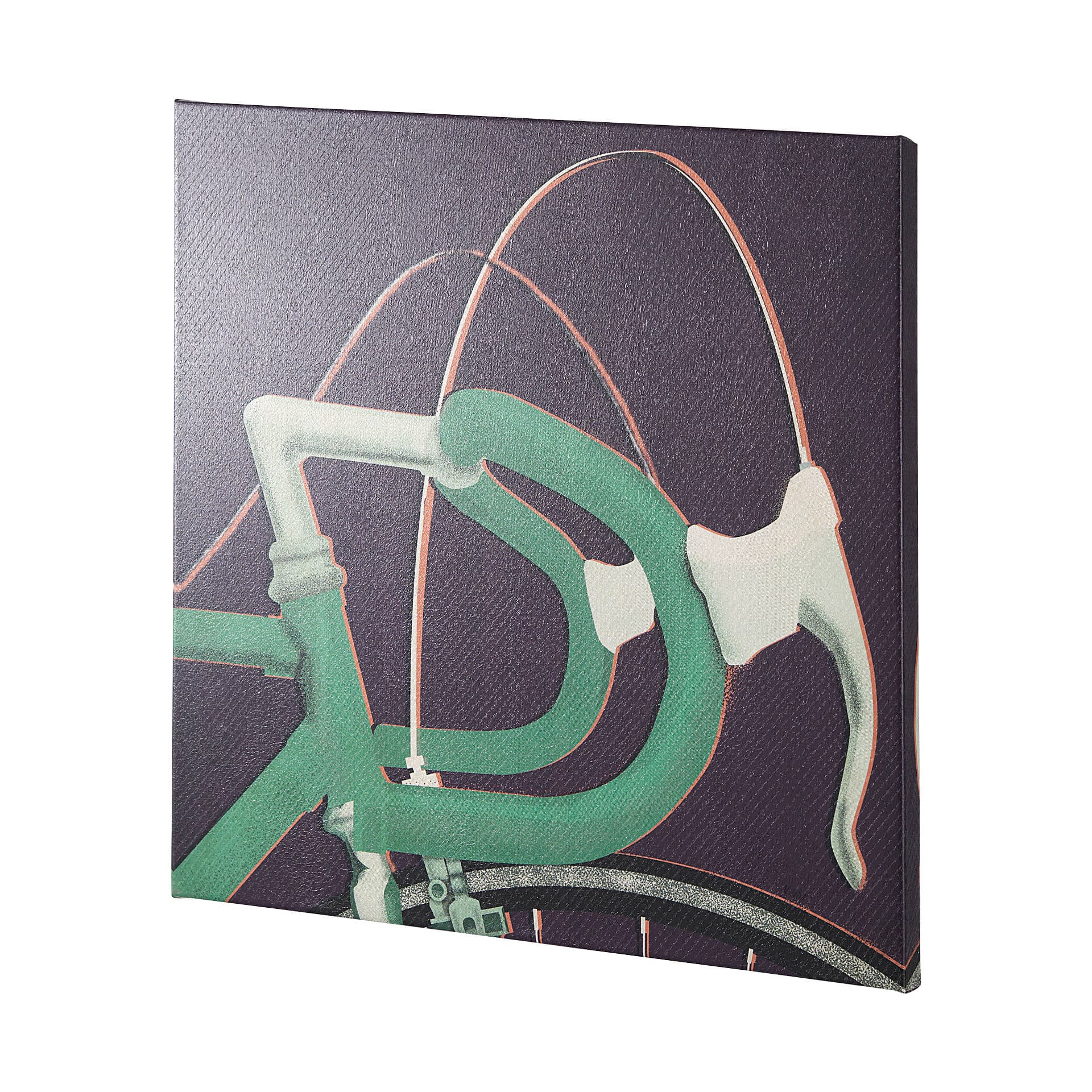 Bike Handle Purple by Alarm a Hand Embellished Textured Canvas — product photograph