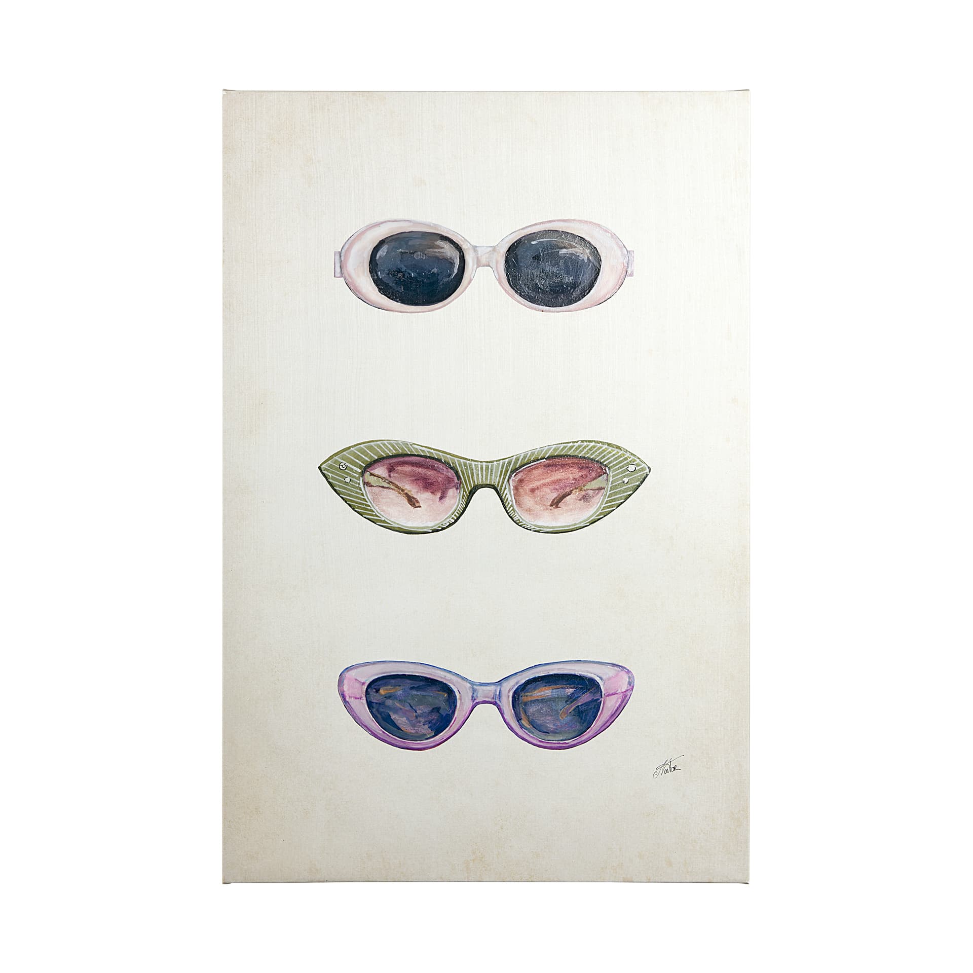 Sunglass Collection I by NaTar a Hand Embellished Textured Canvas — product photograph