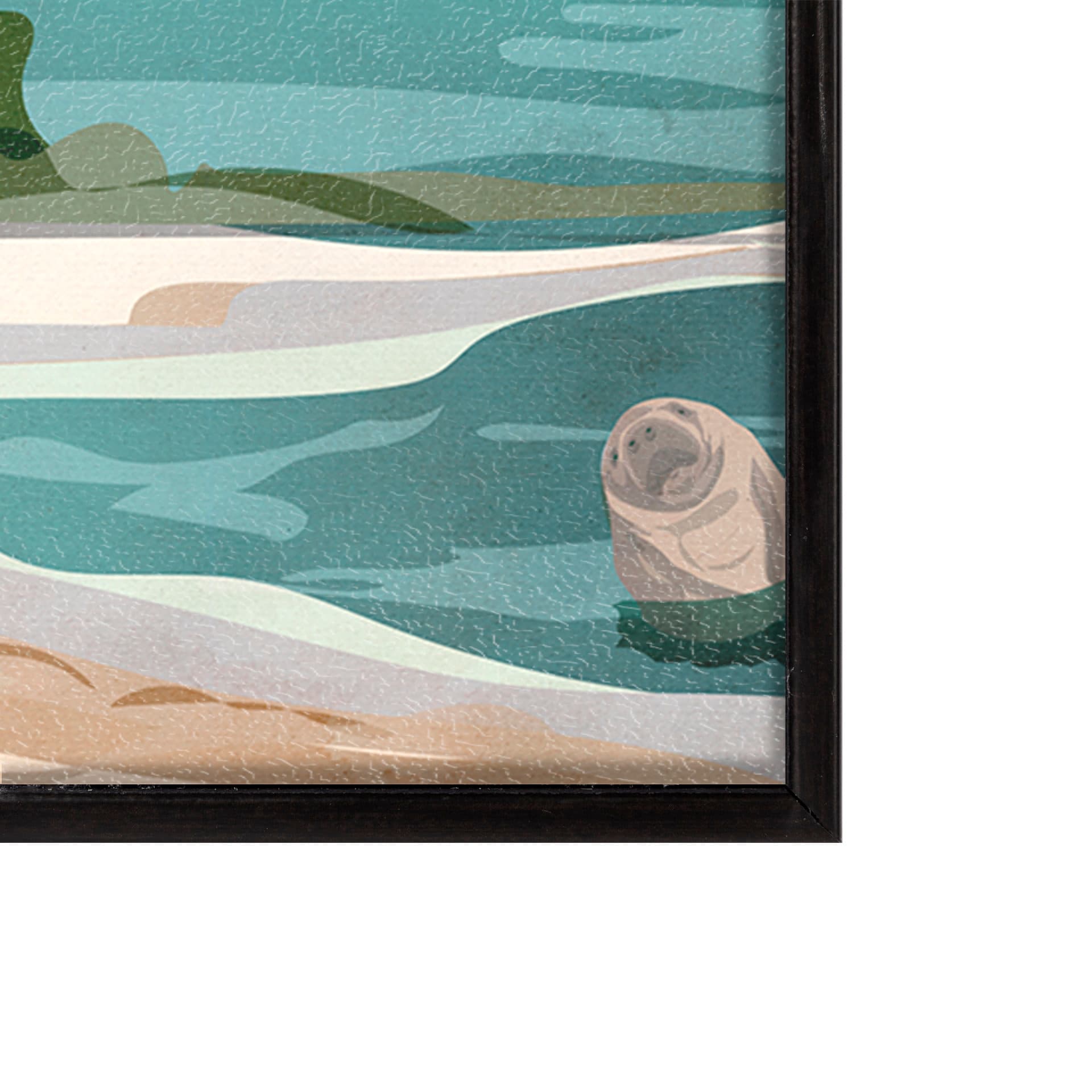 Florida Go USA (SM) by Mercana Studio a Hand Embellished Decograph Framed Art Print — product photograph
