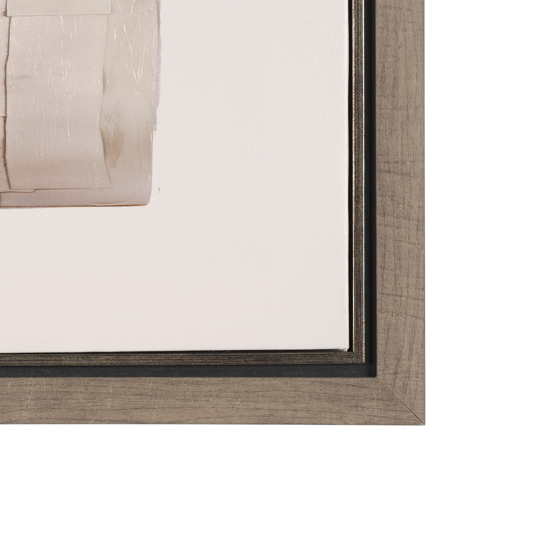 Glazed Echoes White II by Cartissi Hand-Embellished Textured Framed Canvas Artwork — product photograph