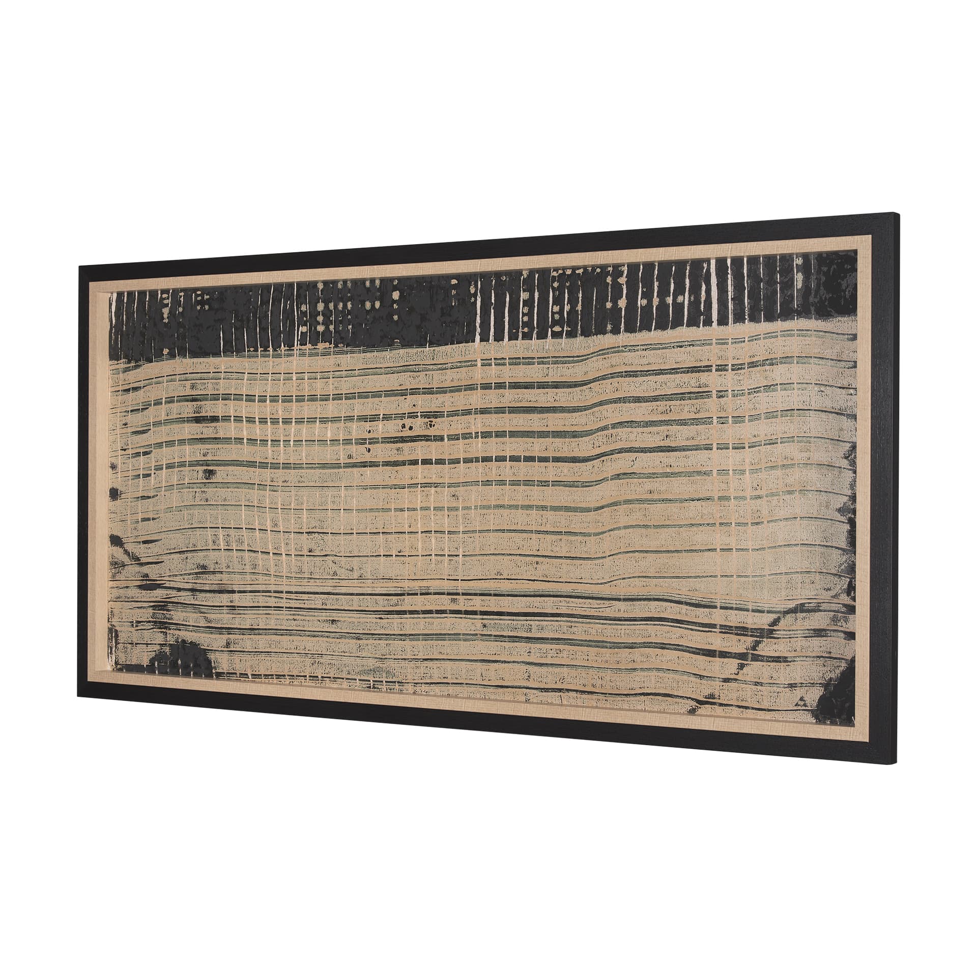 Vertical Horizons by Mercana Studio a Hand Embellished Textured Framed Art Print — product photograph