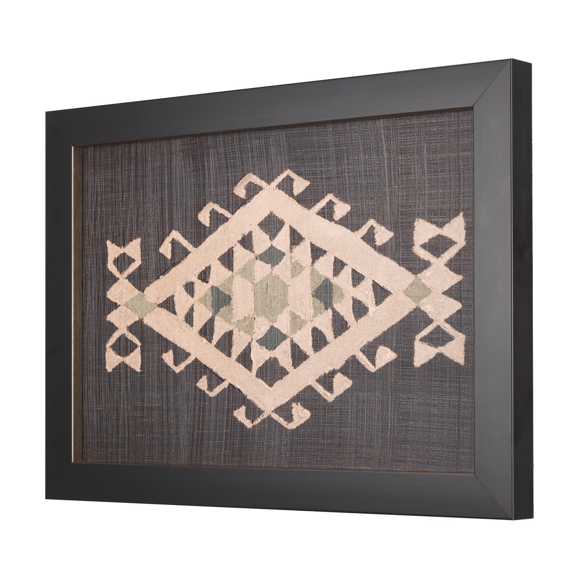 Brown Tapestry VI by Mercana Studio a Hand Embellished Textured Framed Art Print — product photograph